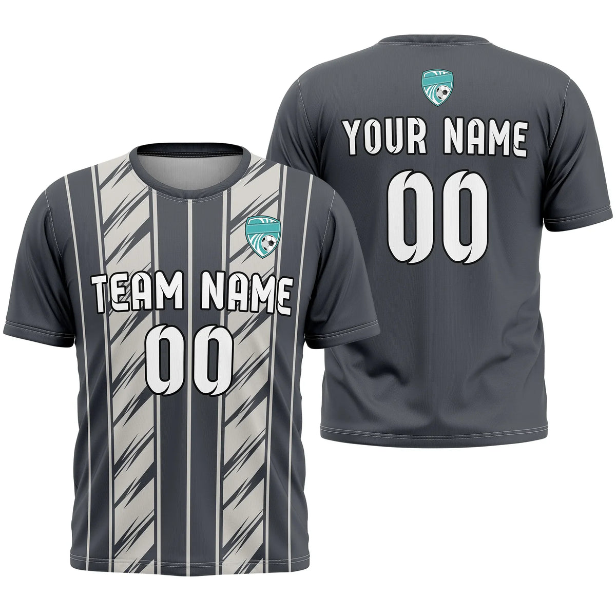 Custom Strip Fashion D2 Soccer Jersey Personalized Football Uniform with Name & Number