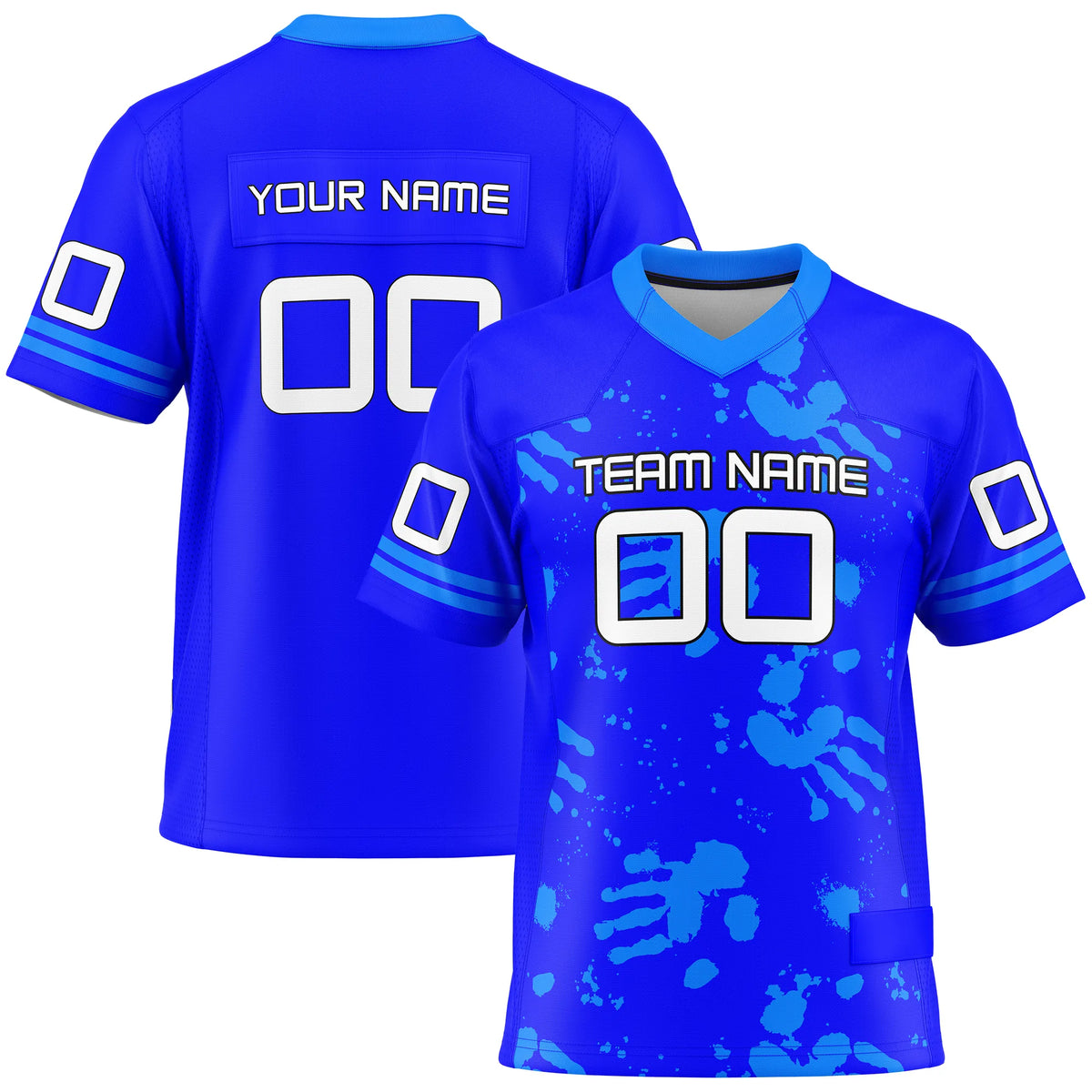 Custom Personalized D5 Graffiti Fashion Flag Football Jersey with Name, Number & Team Logo