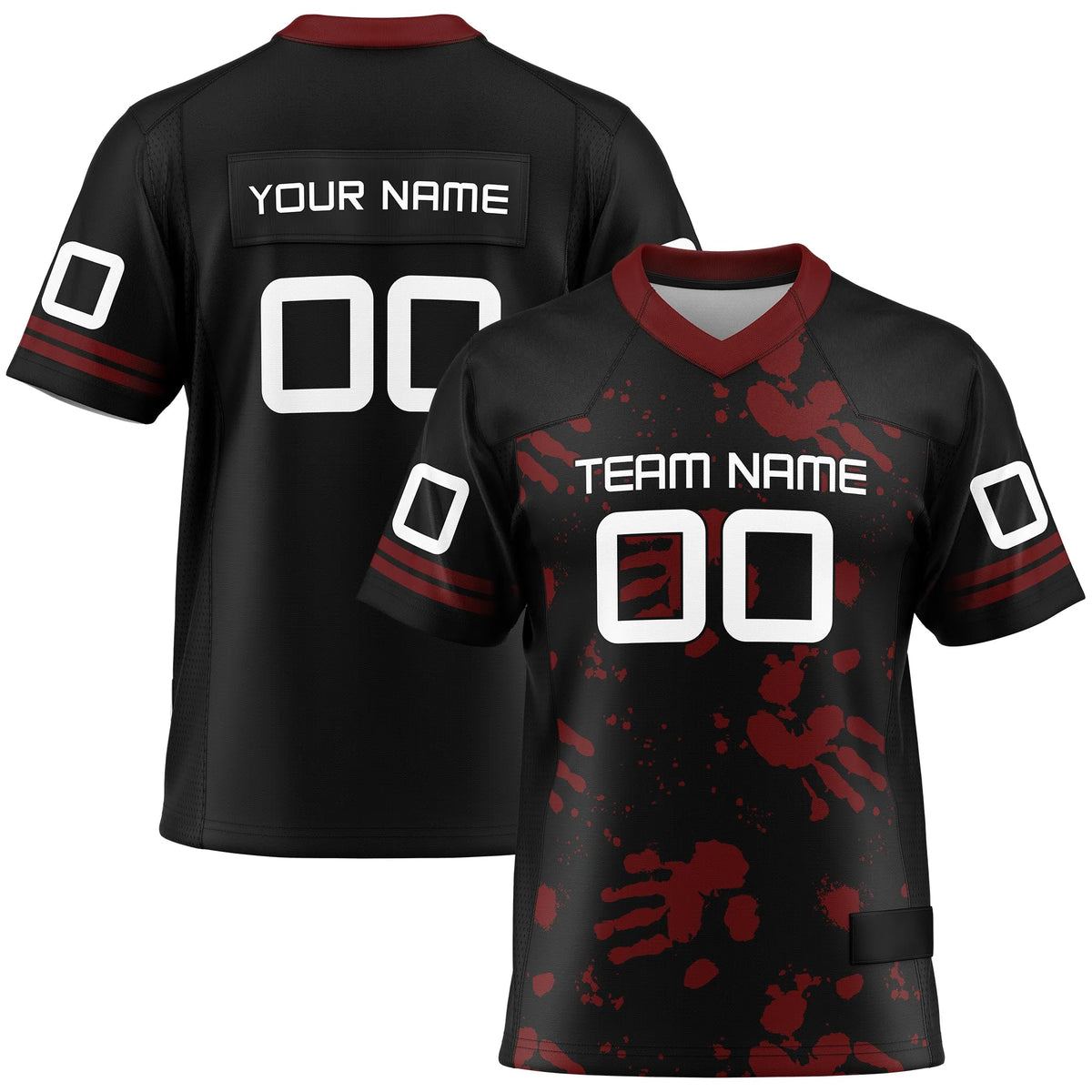 Custom Personalized D5 Graffiti Fashion Flag Football Jersey with Name, Number & Team Logo