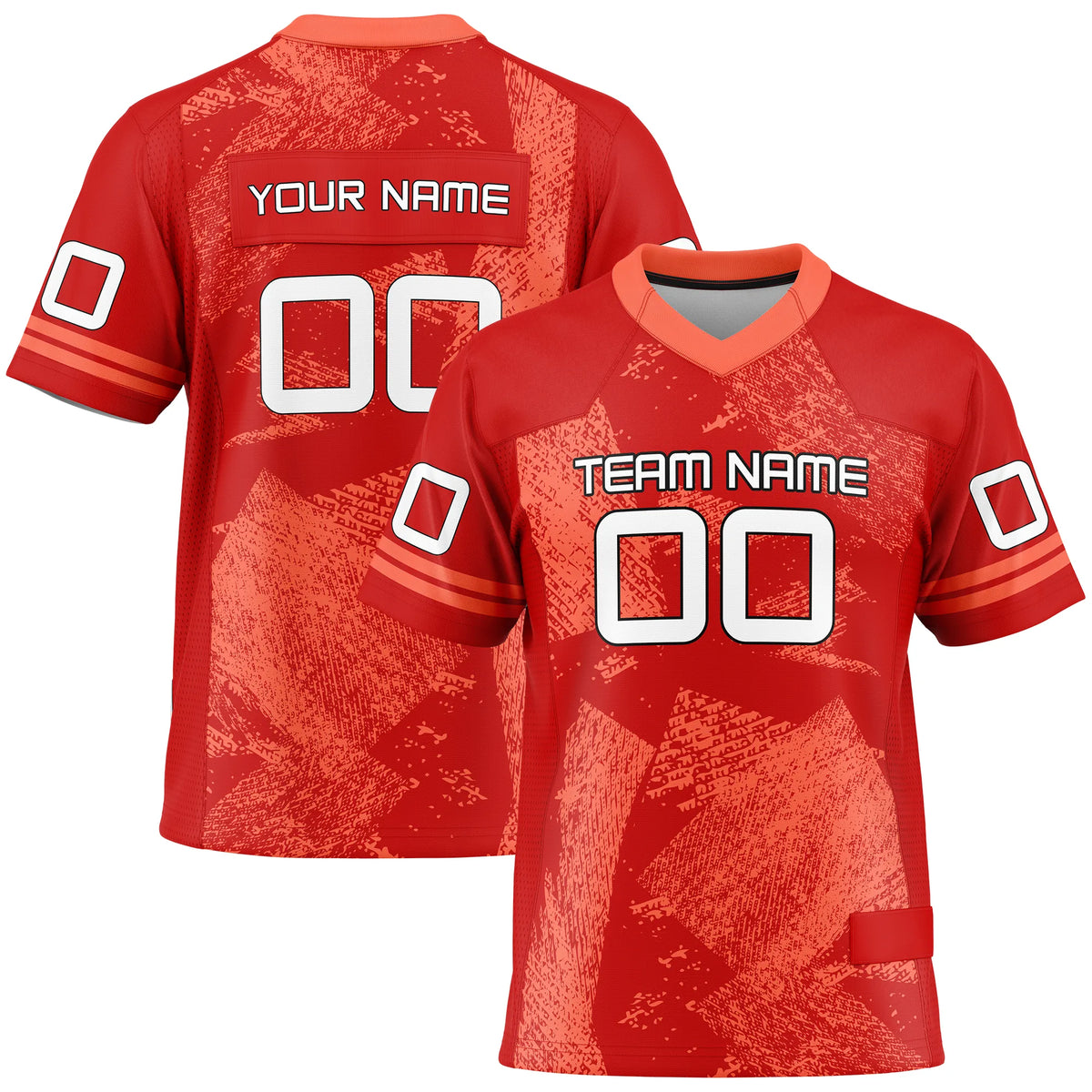 Custom Personalized D4 Graffiti Fashion Flag Football Jersey with Name, Number & Team Logo