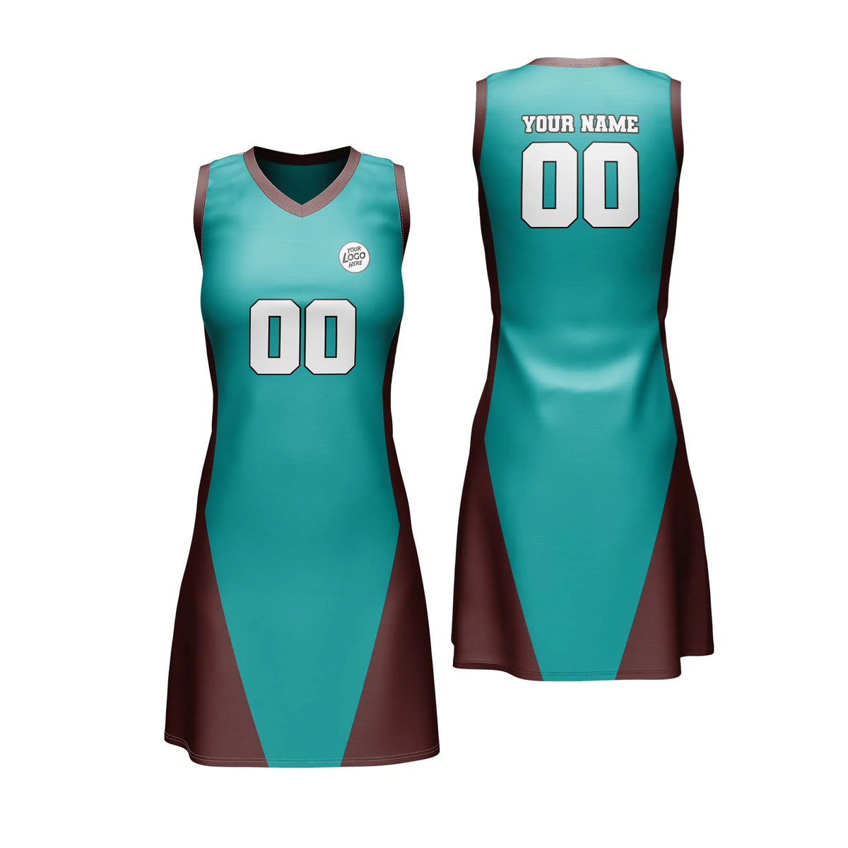 Custom Personalized D3 Split Fashion Netball Jersey with Name, Number & Team Logo