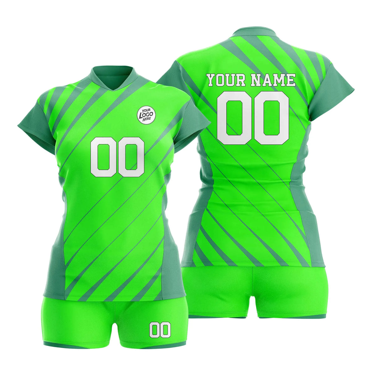 Custom Personalized D4 Strip Fashion Volleyball Jersey with Name, Number & Team Logo