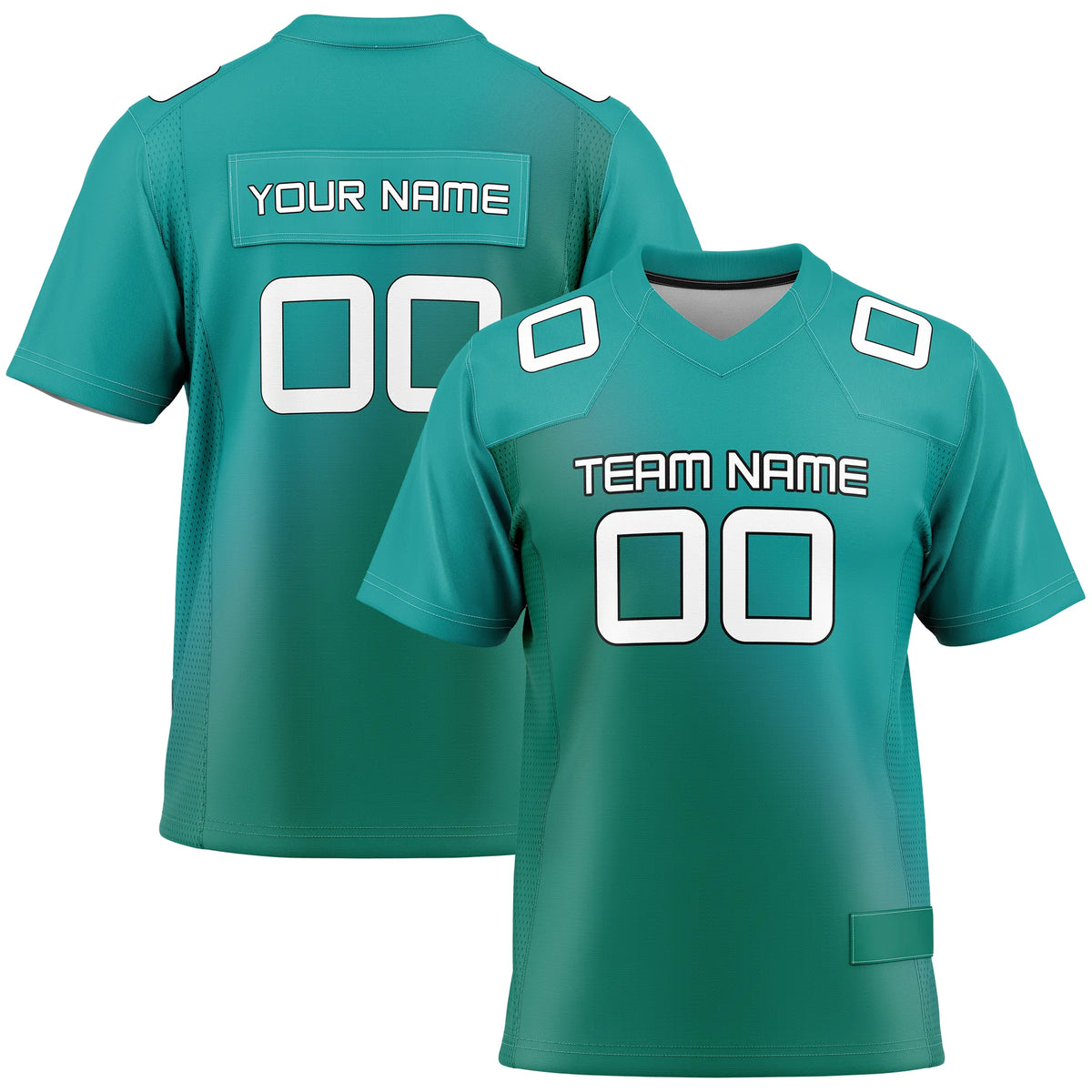 Custom Personalized D4 Gradient Fashion Flag Football Jersey with Name, Number & Team Logo