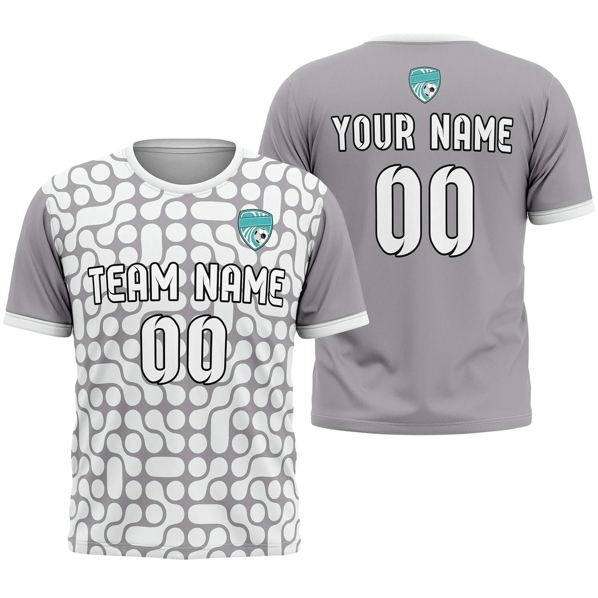 Custom Abstract Pattern D3 Soccer Jersey Personalized Football Uniform with Name & Number