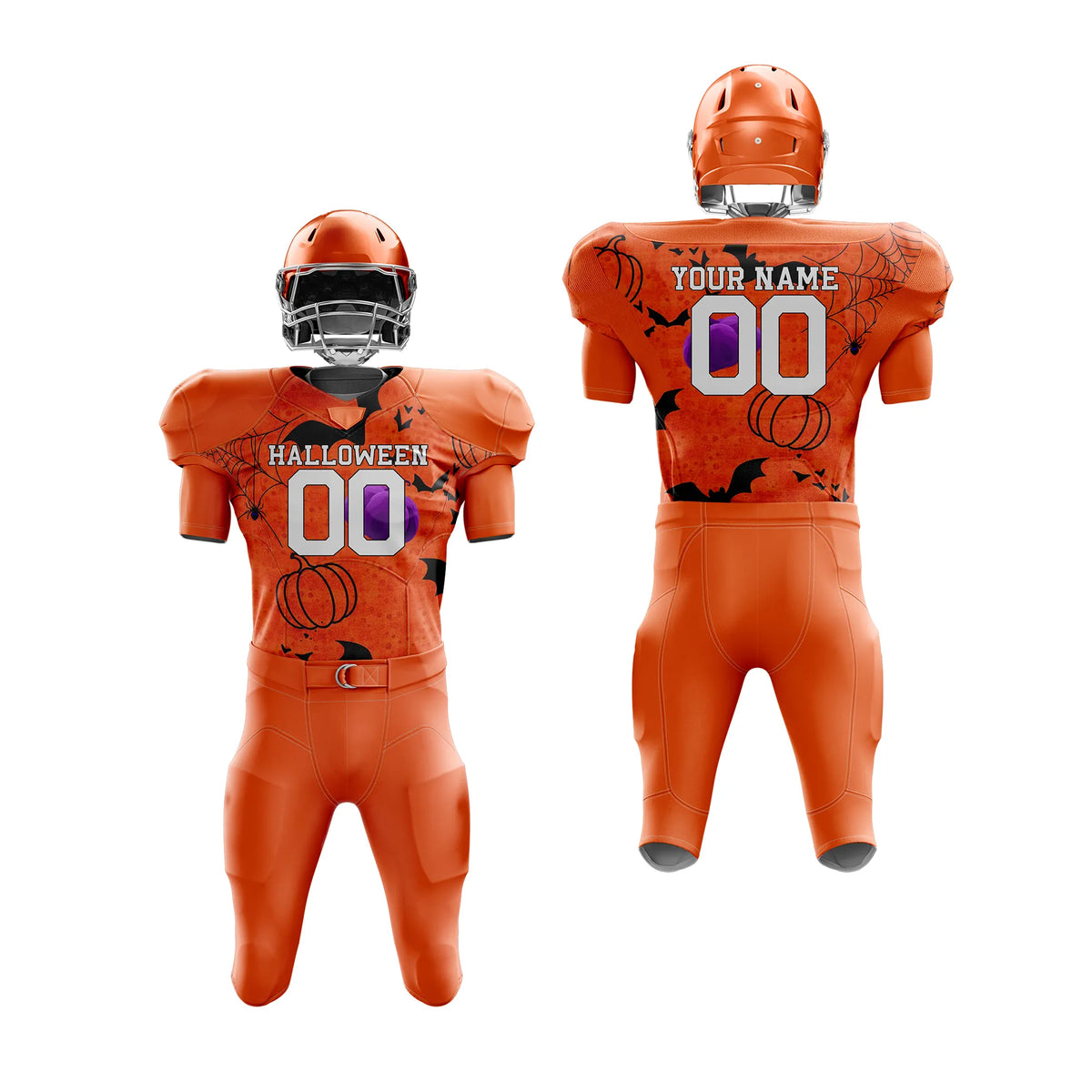 Custom Autumn Haunt American Football Jersey Personalized Uniform with Name &amp; Number