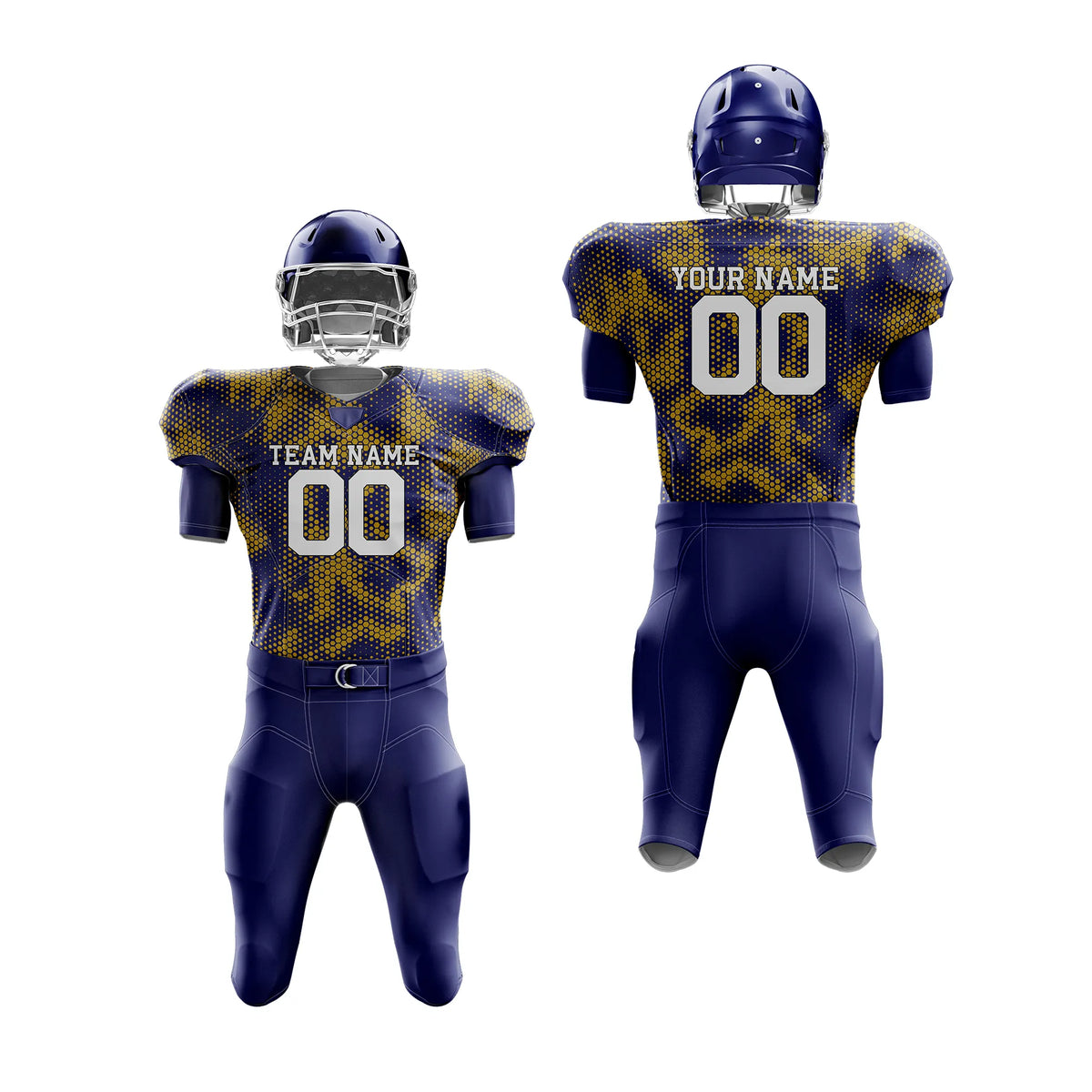Custom Personalized D1 Camo Designs American Football Jersey with Name, Number & Team Logo