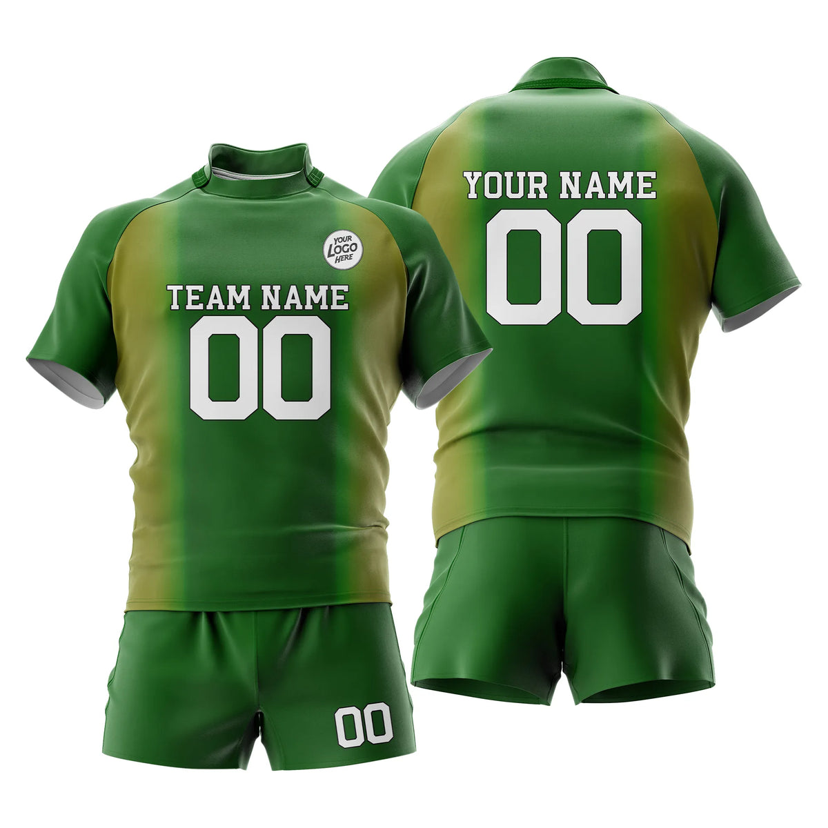 Custom Personalized D5 Gradient Fashion Rugby Jersey with Name, Number & Team Logo