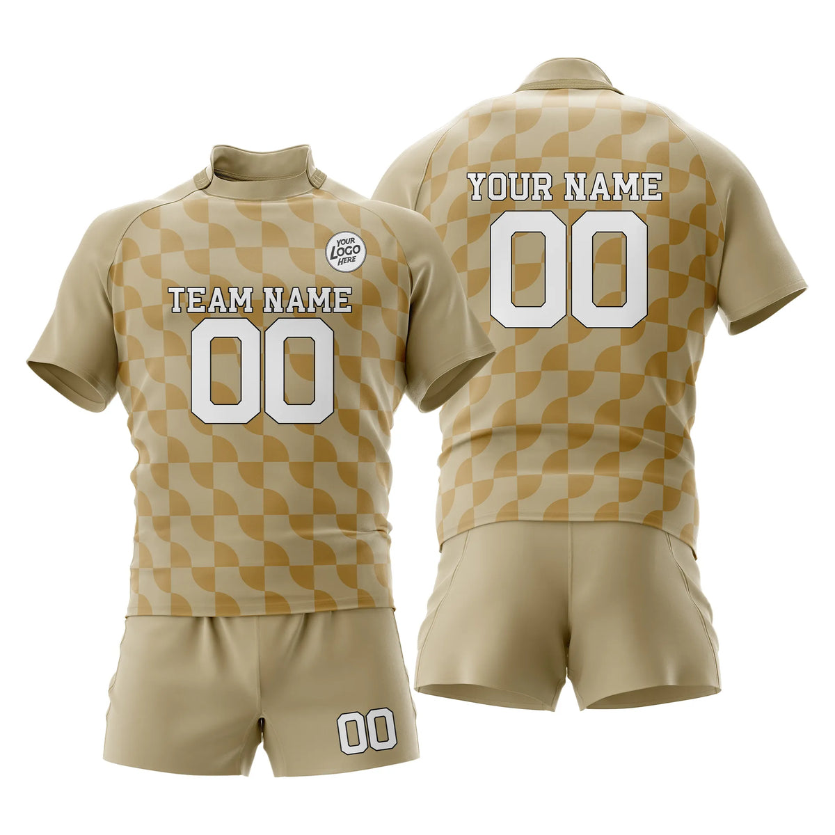 Custom Personalized D1 Retro Fashion Rugby Jersey with Name, Number &amp; Team Logo