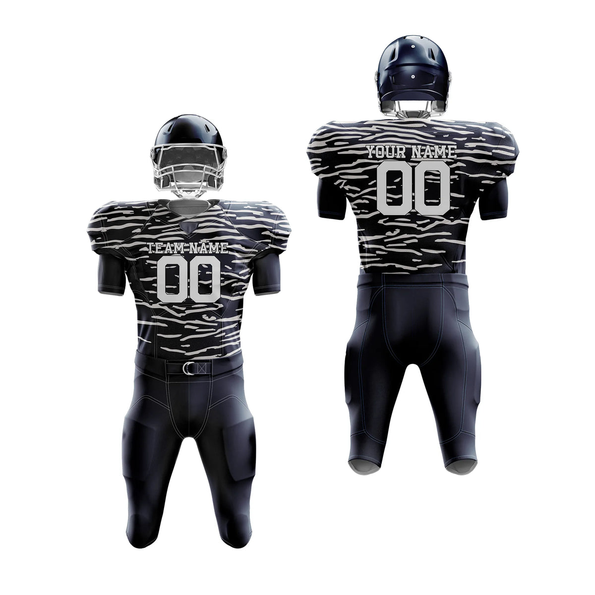 Custom Personalized D3 Camo Designs American Football Jersey with Name, Number & Team Logo