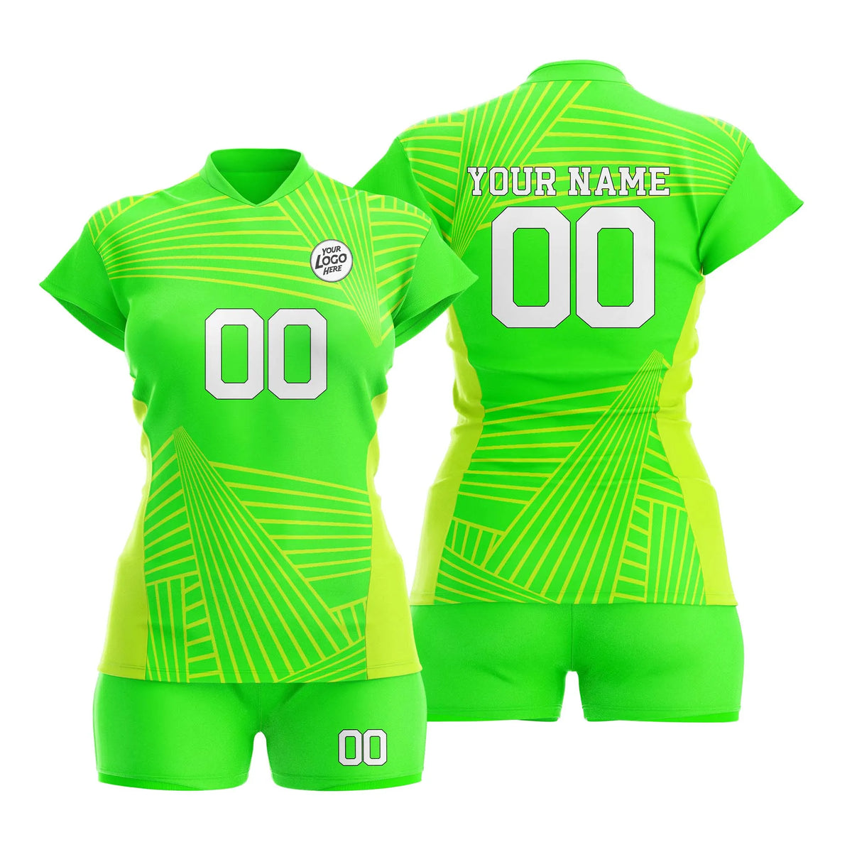 Custom Personalized D3 Abstract Pattern Volleyball Jersey with Name, Number & Team Logo