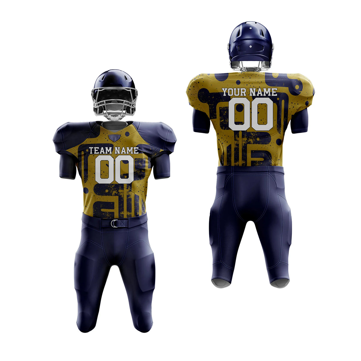 Custom Personalized D3 Graffiti pattern American Football Jersey with Name, Number & Team Logo