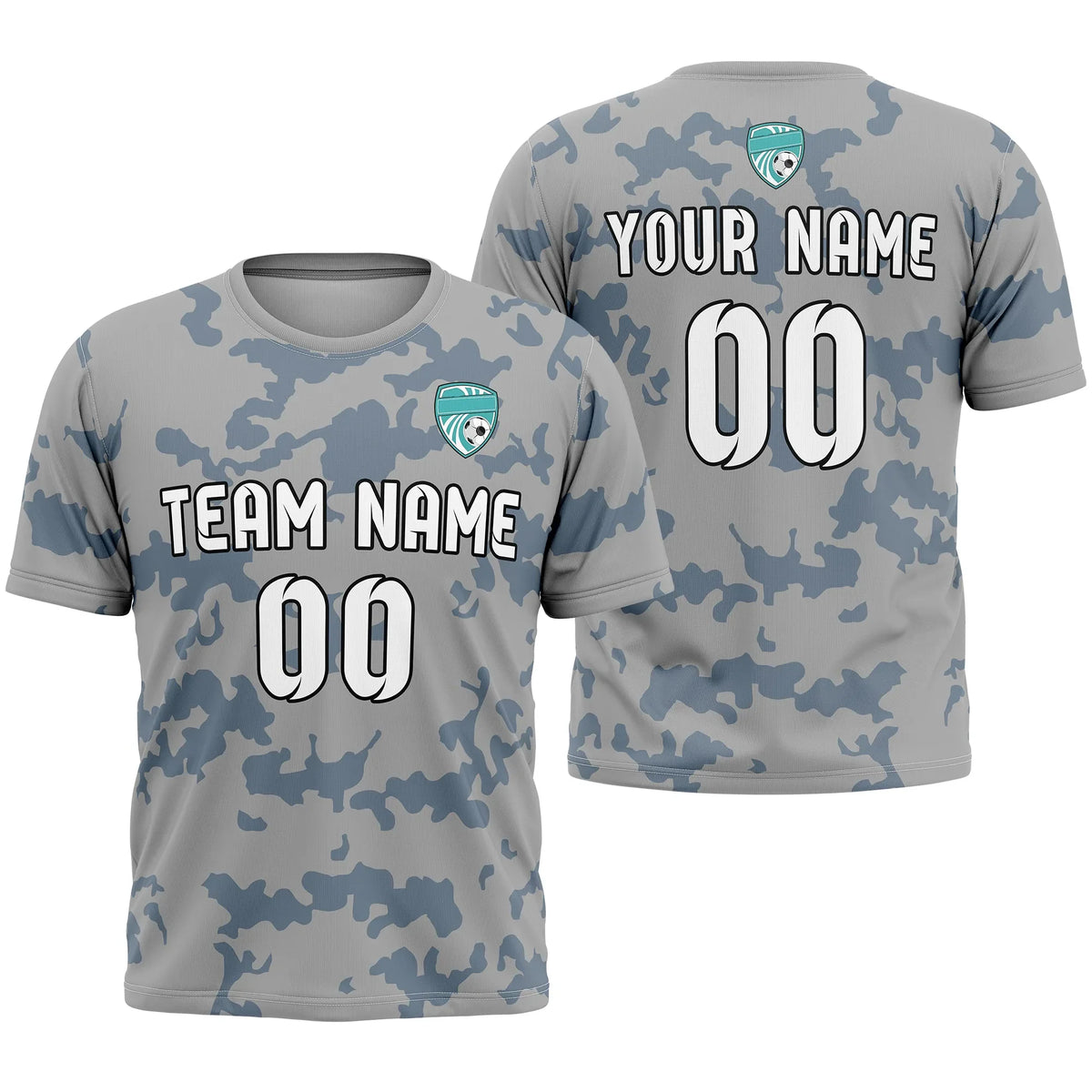 Custom Camo D4 Soccer Jersey Personalized Football Uniform with Name & Number