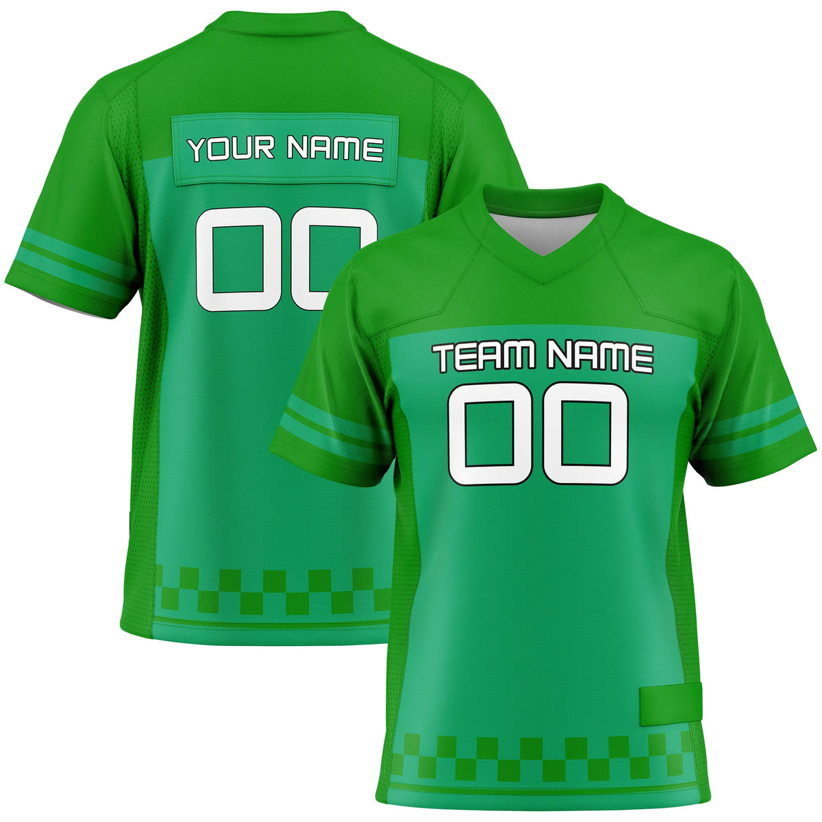 Custom Personalized D1 Color Block Flag Football Jersey with Name, Number & Team Logo