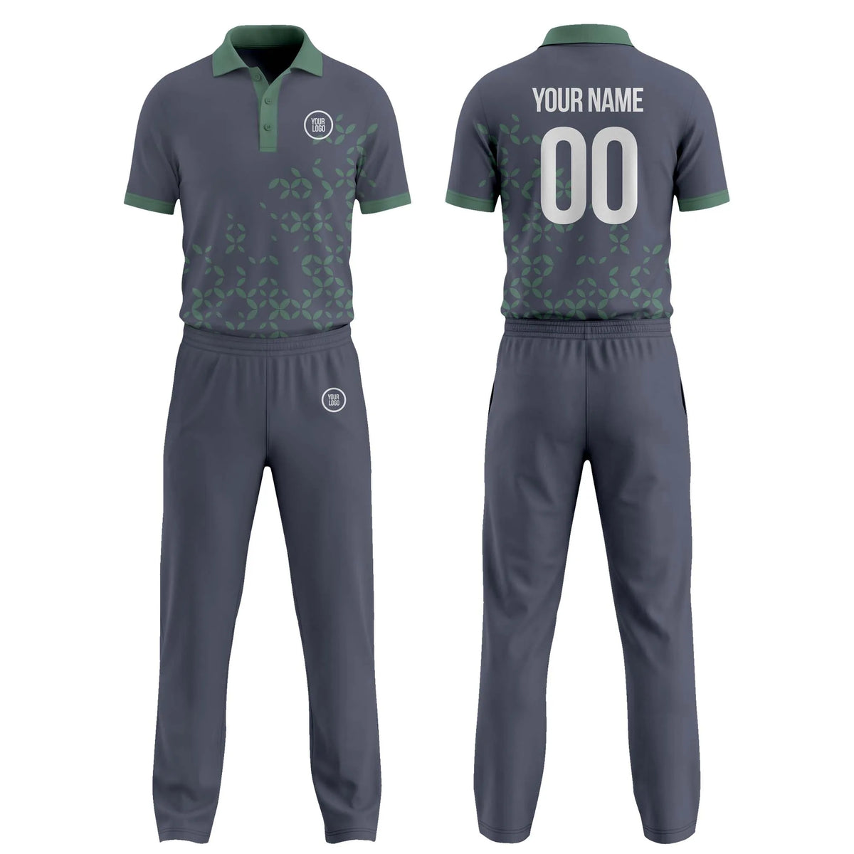 Custom Personalized D2 Abstract Pattern Cricket Kit with Name, Number & Team Logo