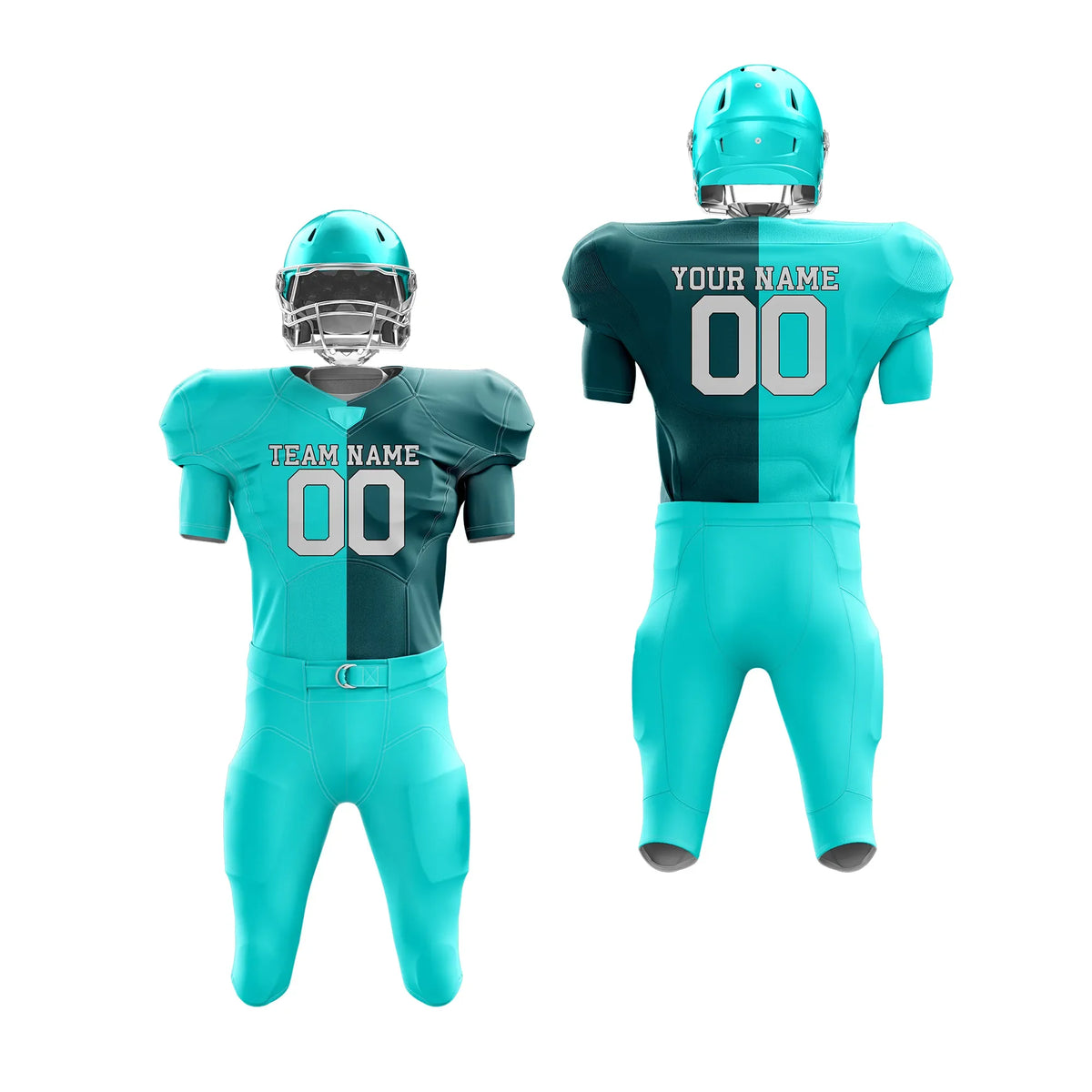Custom Personalized D1 Split Fashion American Football Jersey with Name, Number &amp; Team Logo