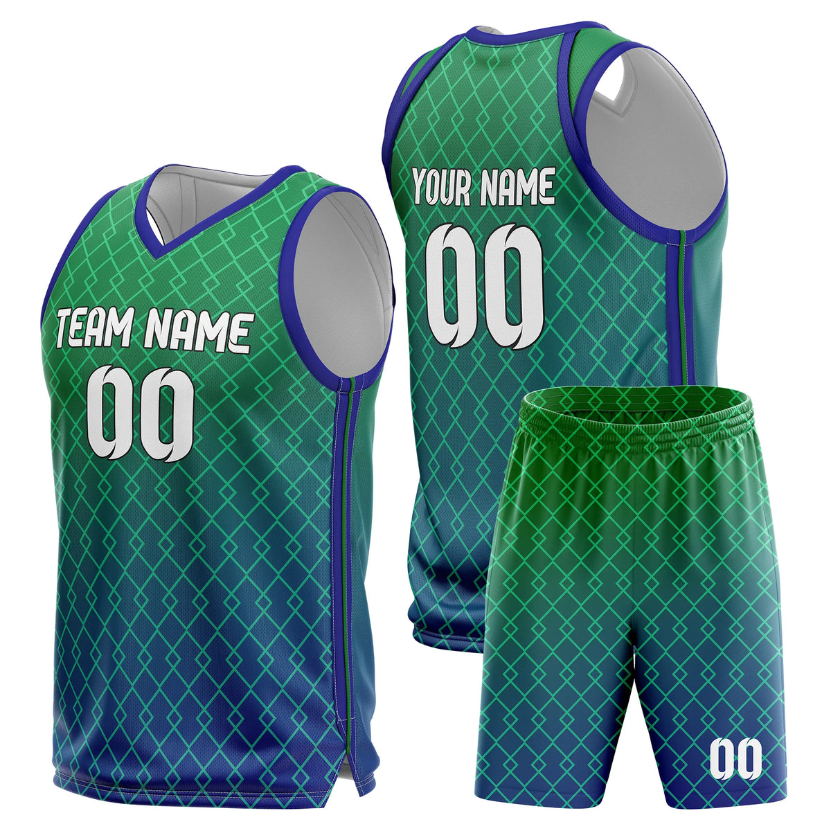 Custom Gradient Fashion Set Fade Sports Jersey Personalized Uniform with Name & Number