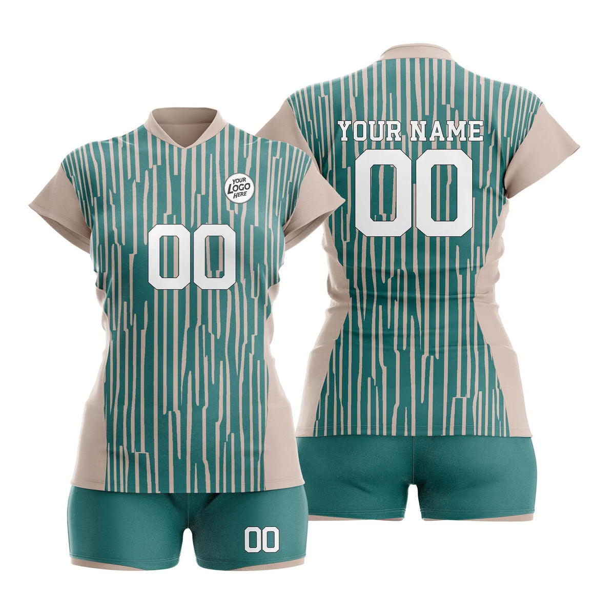 Custom Personalized D1 Strip Fashion Volleyball Jersey with Name, Number & Team Logo