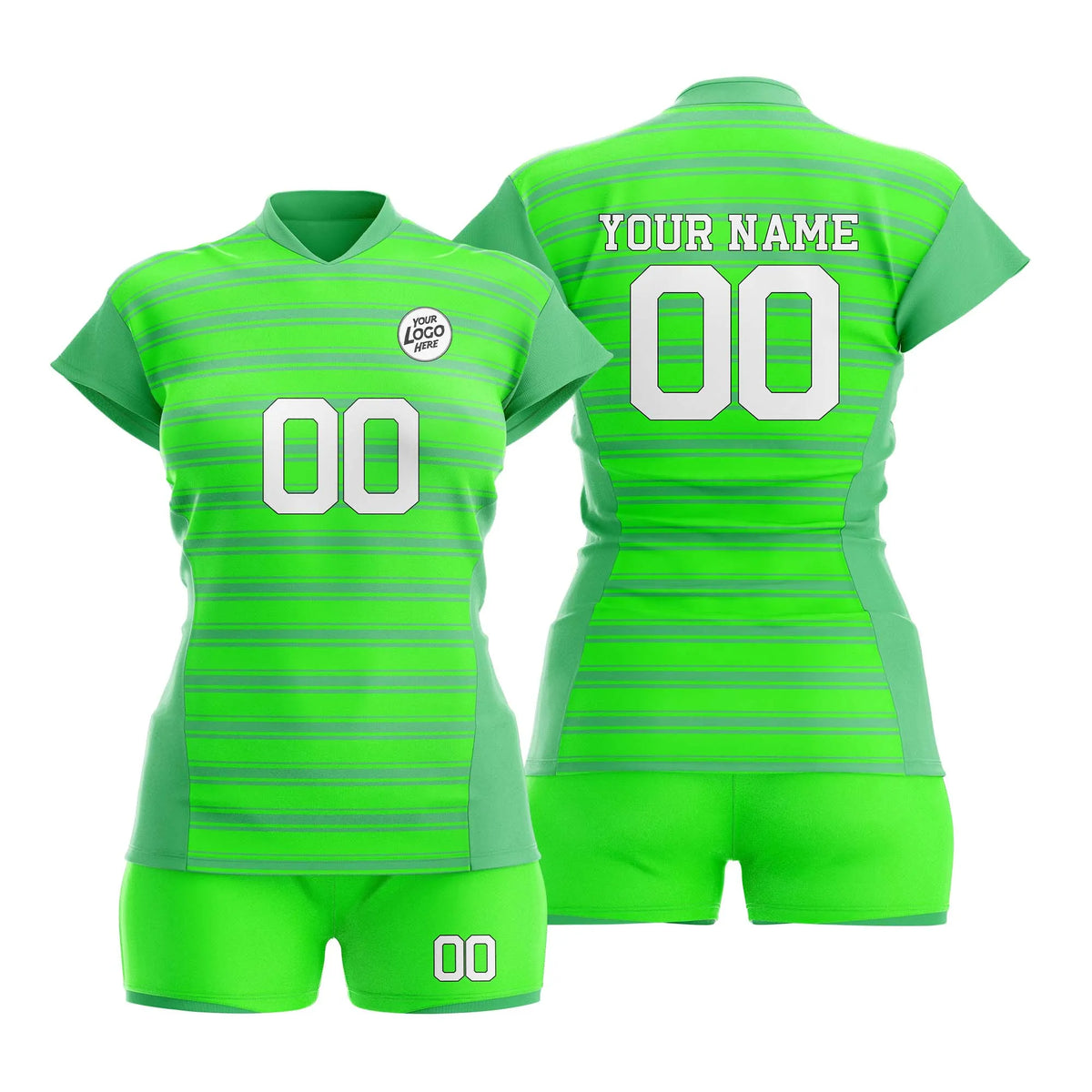 Custom Personalized D2 Strip Fashion Volleyball Jersey with Name, Number & Team Logo