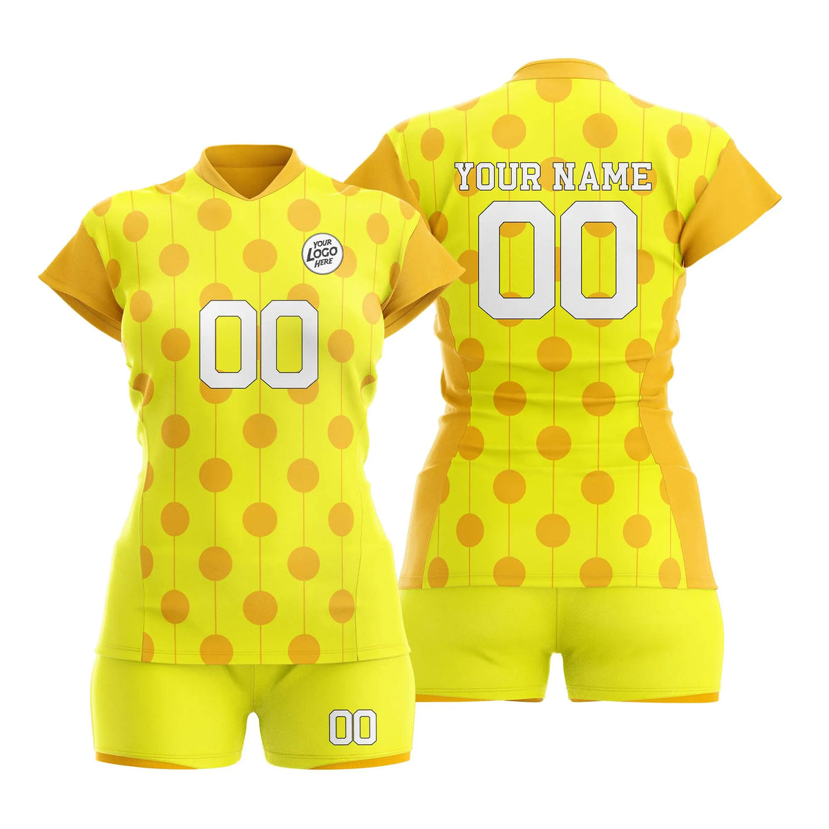Custom Personalized D4 Retro Pattern Volleyball Jersey with Name, Number & Team Logo