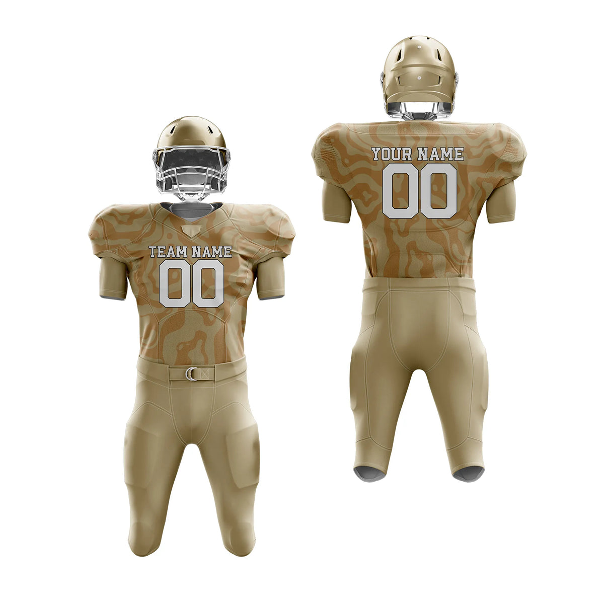 Custom Personalized D2 Camo Designs American Football Jersey with Name, Number & Team Logo