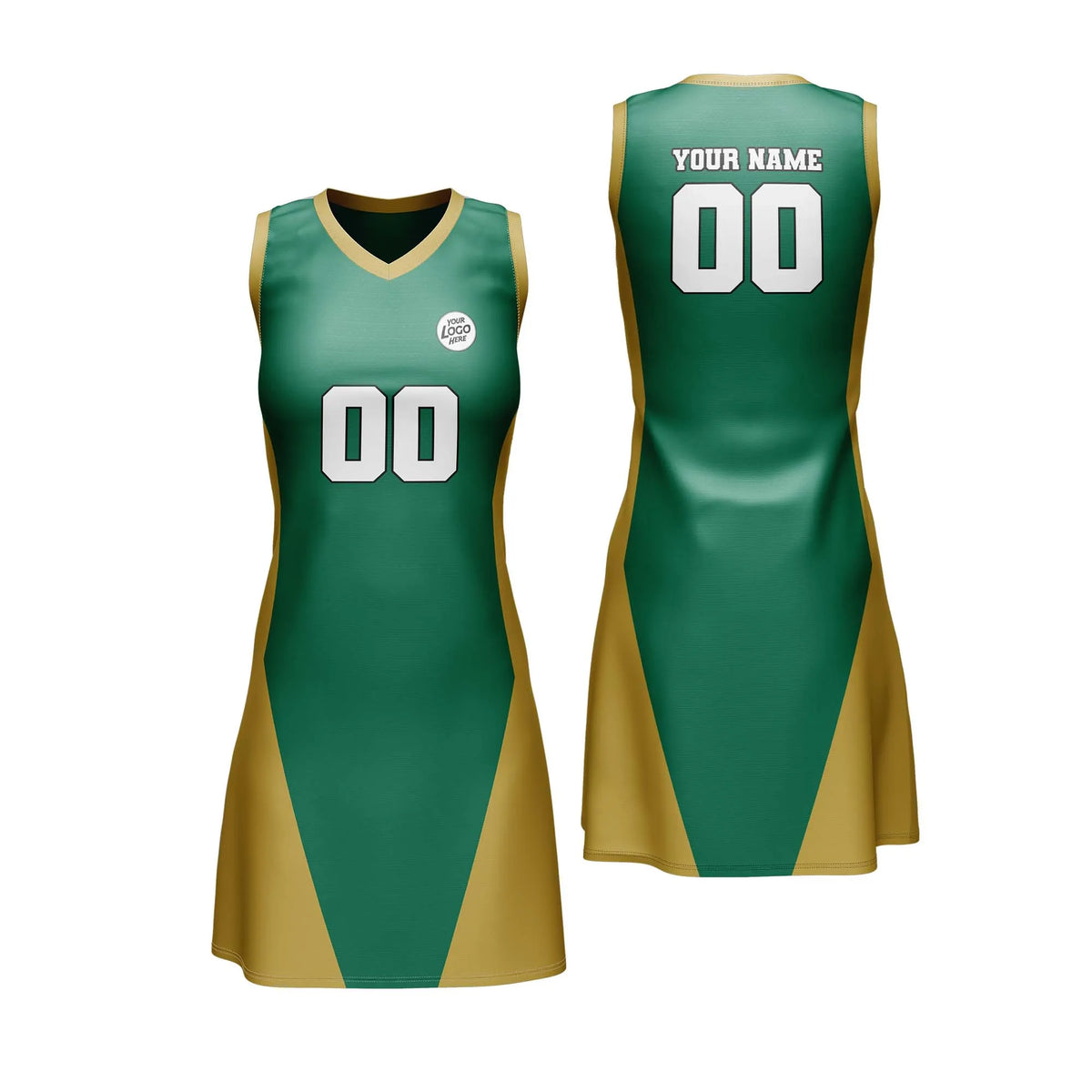 Custom Personalized D3 Split Fashion Netball Jersey with Name, Number & Team Logo