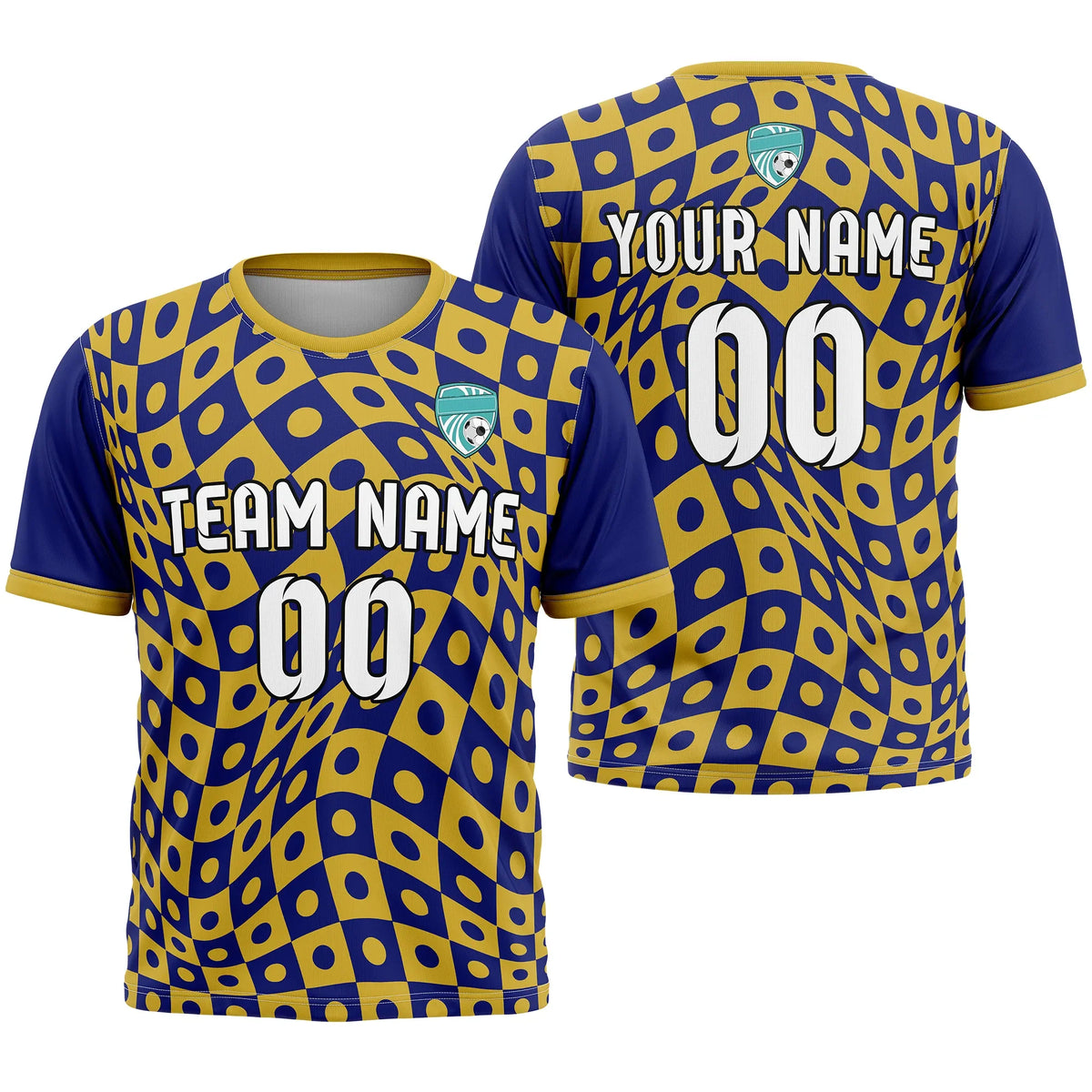 Custom Abstract Pattern D4 Soccer Jersey Personalized Football Uniform with Name & Number