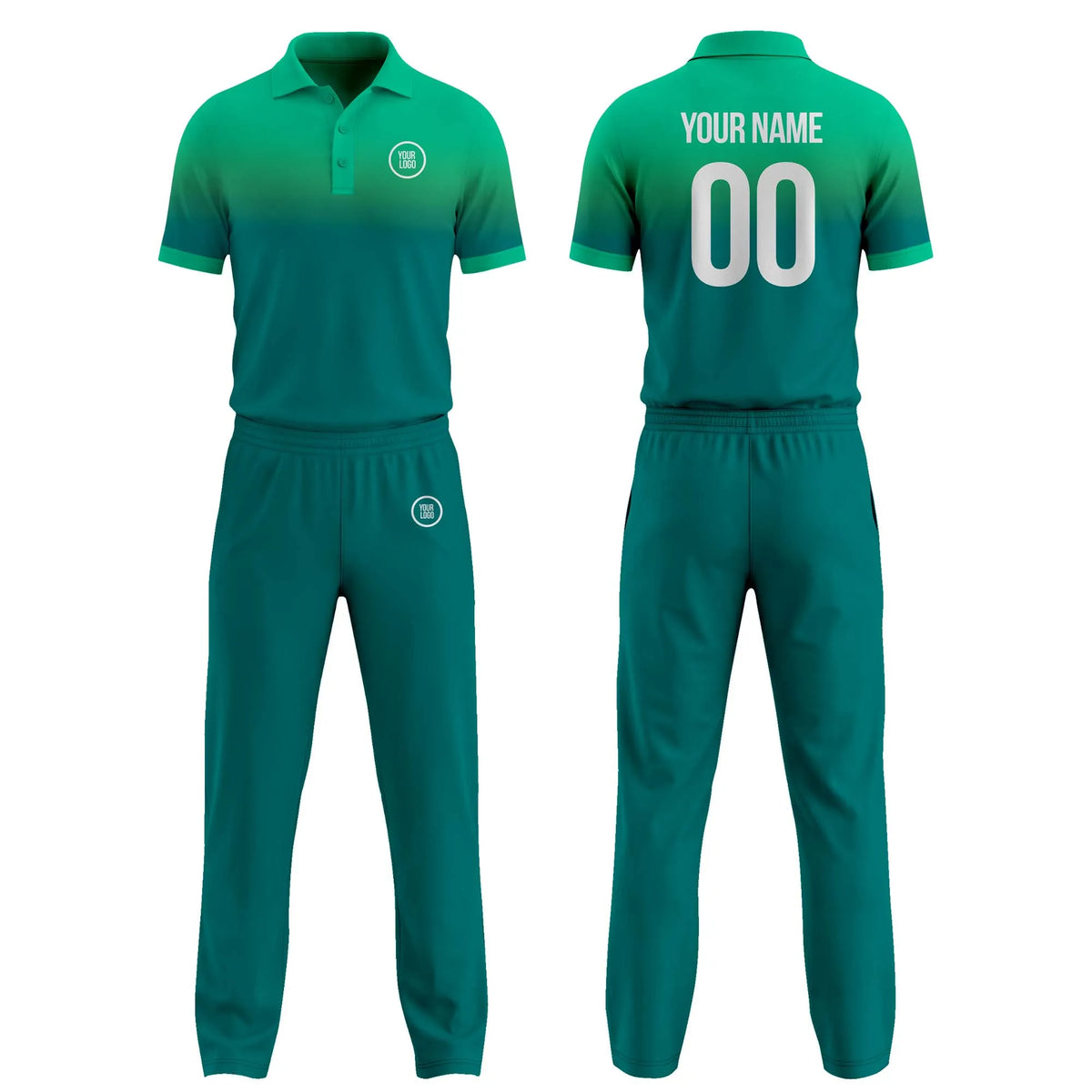 Custom Personalized D5 Gradient Fashion Cricket Kit with Name, Number & Team Logo