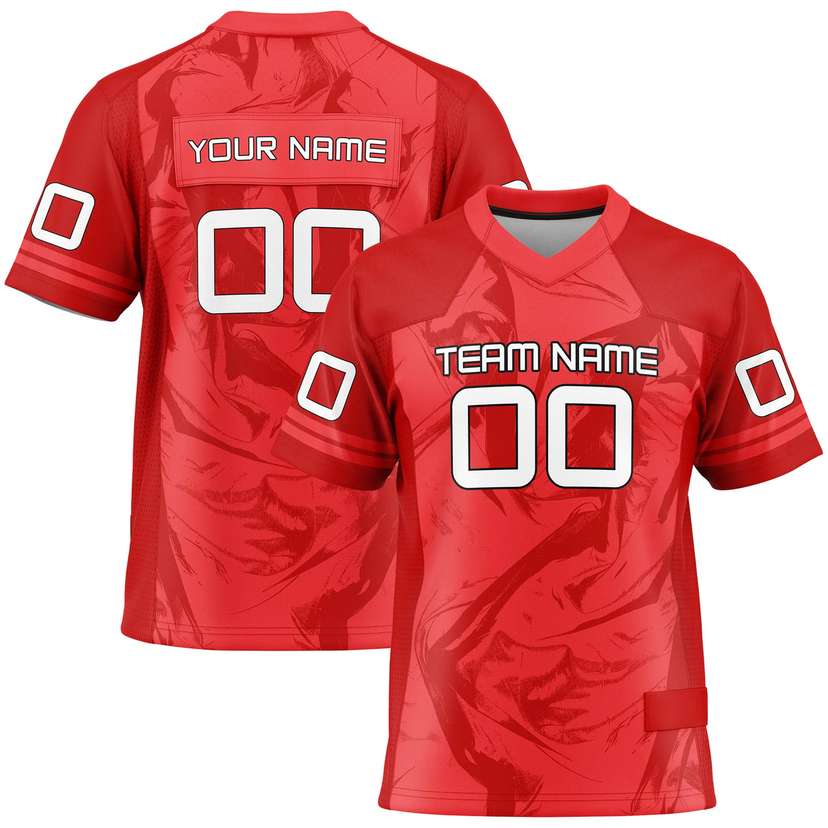 Custom Personalized D3 Graffiti Fashion Flag Football Jersey with Name, Number & Team Logo