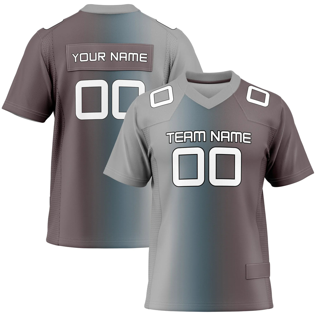 Custom Personalized D3 Gradient Fashion Flag Football Jersey with Name, Number & Team Logo
