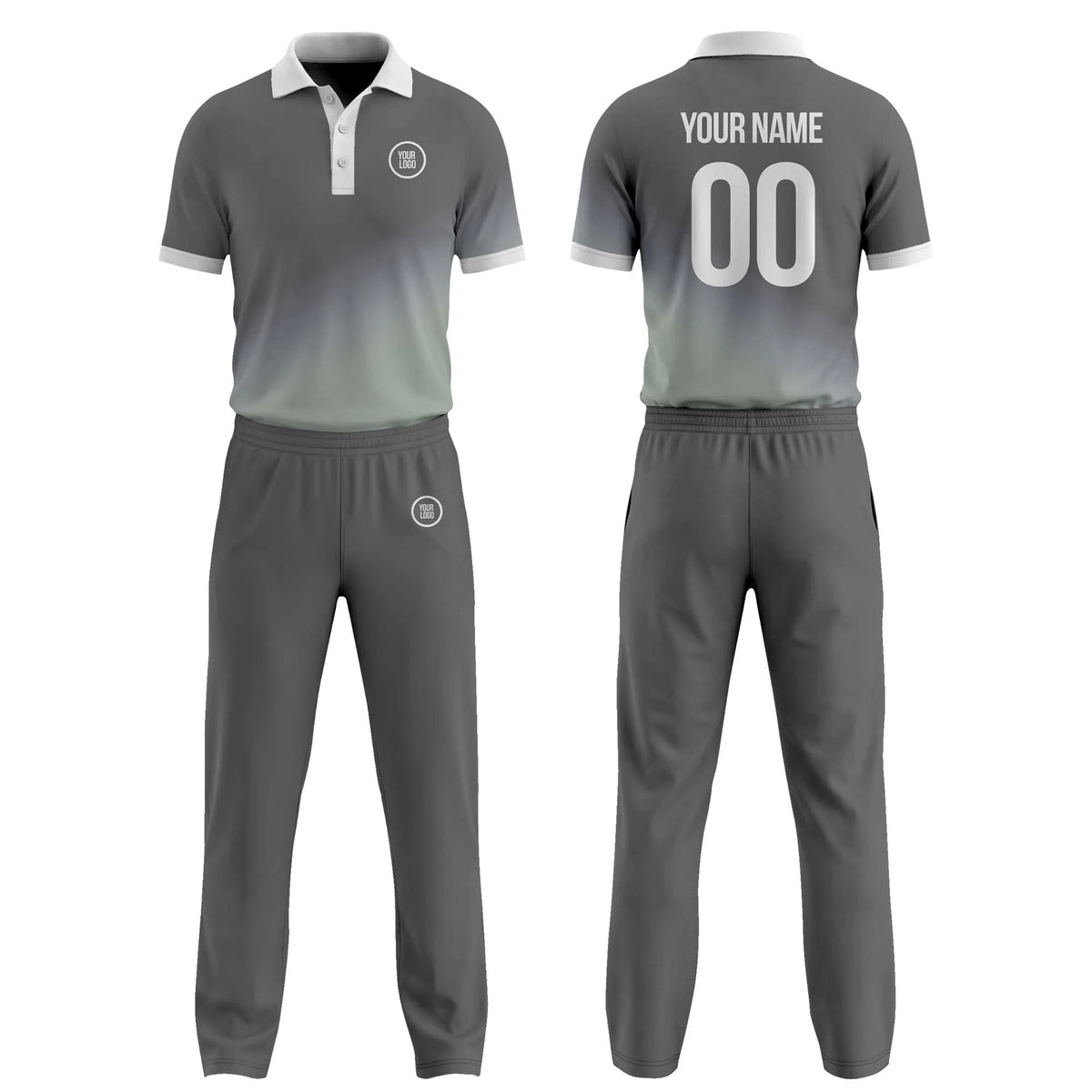 Custom Personalized D3 Gradient Fashion Cricket Kit with Name, Number & Team Logo