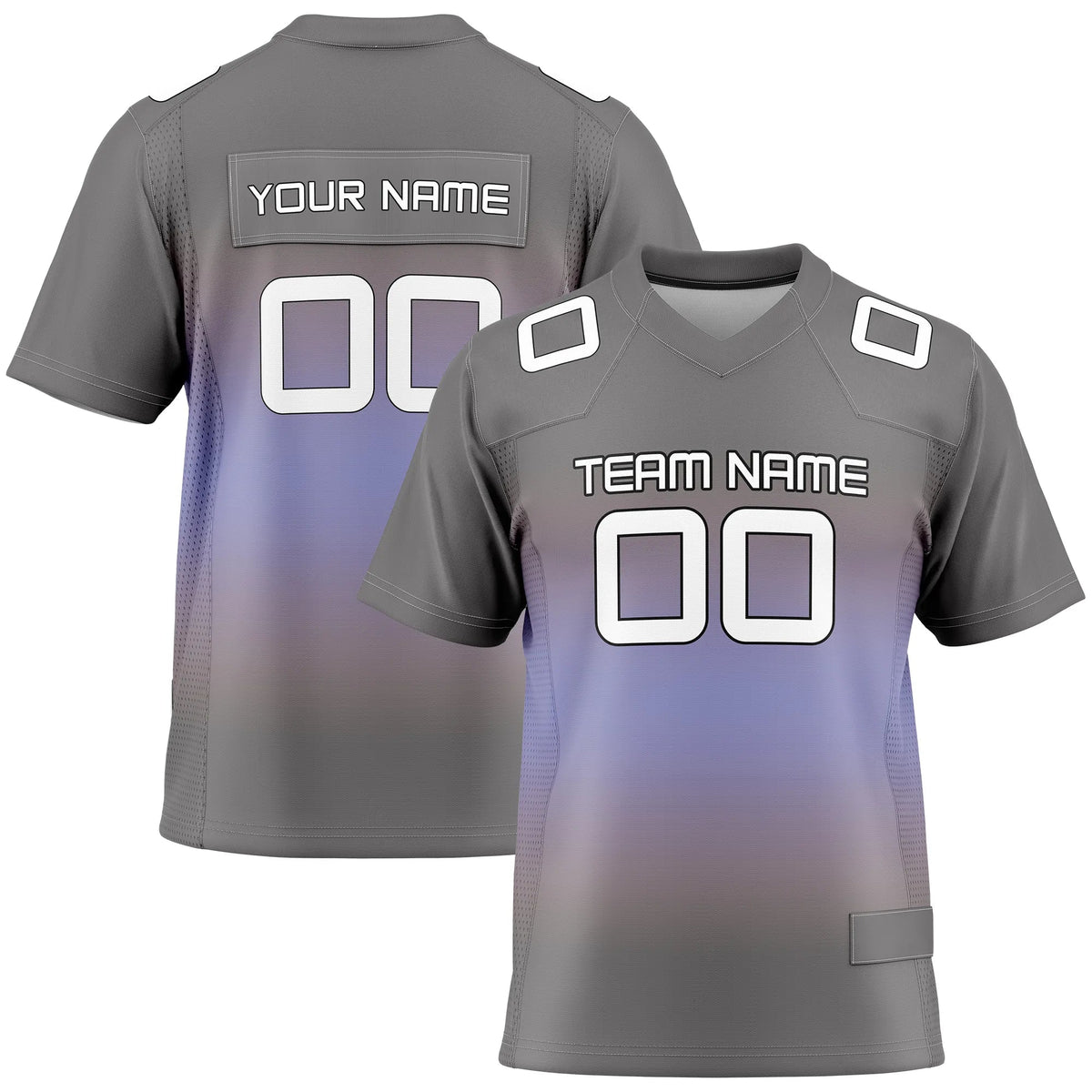 Custom Personalized D5 Gradient Fashion Flag Football Jersey with Name, Number & Team Logo