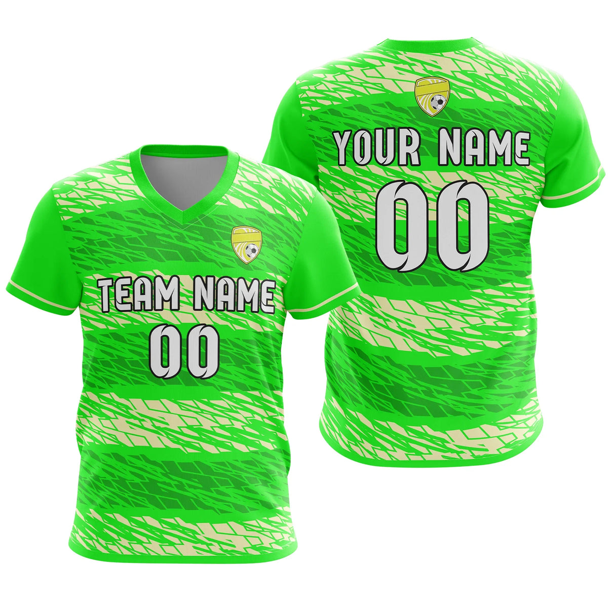 Custom V-Full Pattern D2 Soccer Jersey Personalized Football Uniform with Name & Number