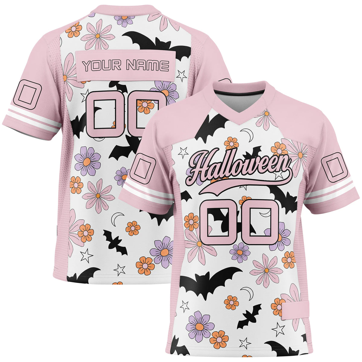 Custom Halloween Flag Football Jersey D5 Personalized Uniform with Name &amp; Number