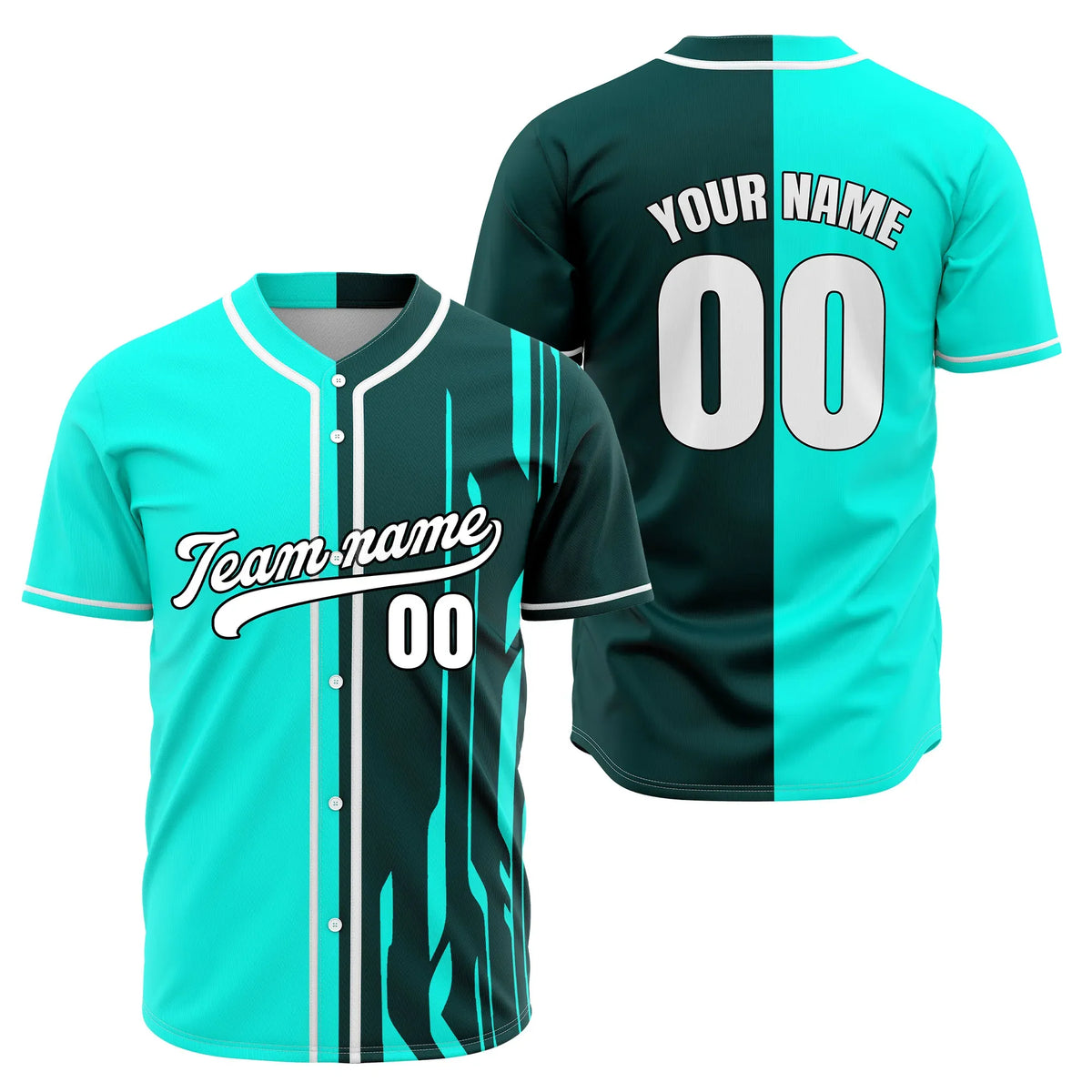 Custom Rival Edge Baseball Aqua Sports Jersey Personalized Uniform with Name &amp; Number