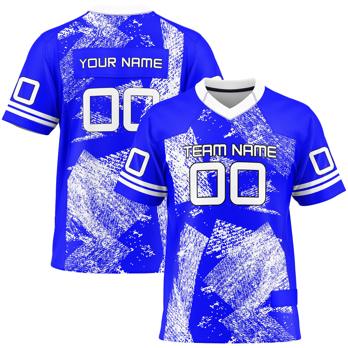 Custom Personalized D4 Graffiti Fashion Flag Football Jersey with Name, Number & Team Logo