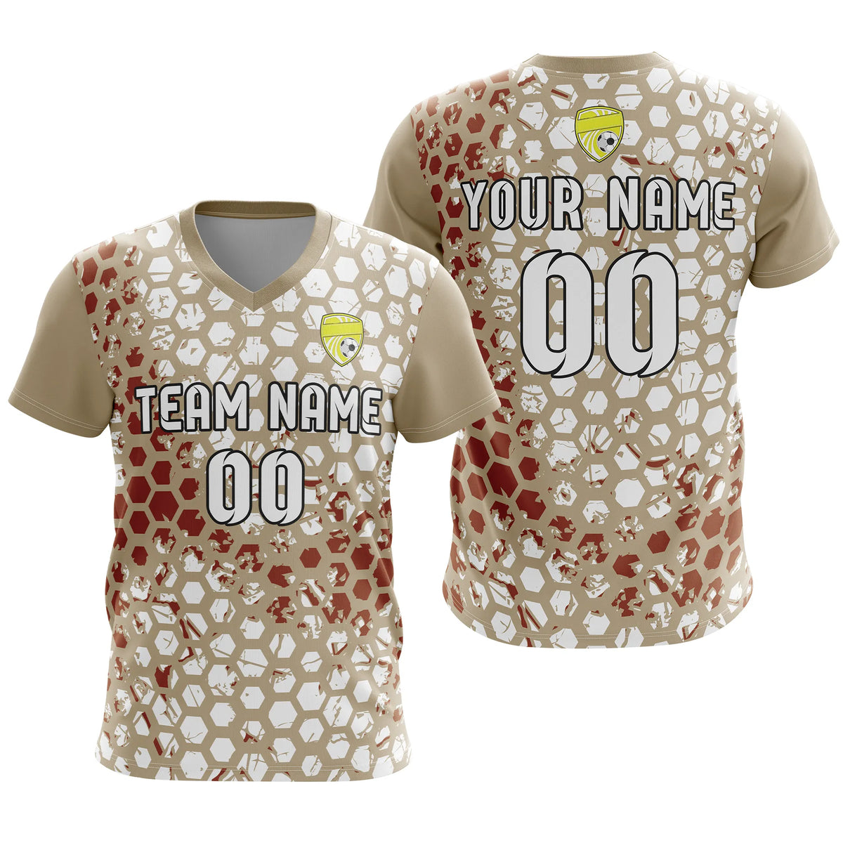 Custom V-Full Pattern D1 Soccer Jersey Personalized Football Uniform with Name & Number