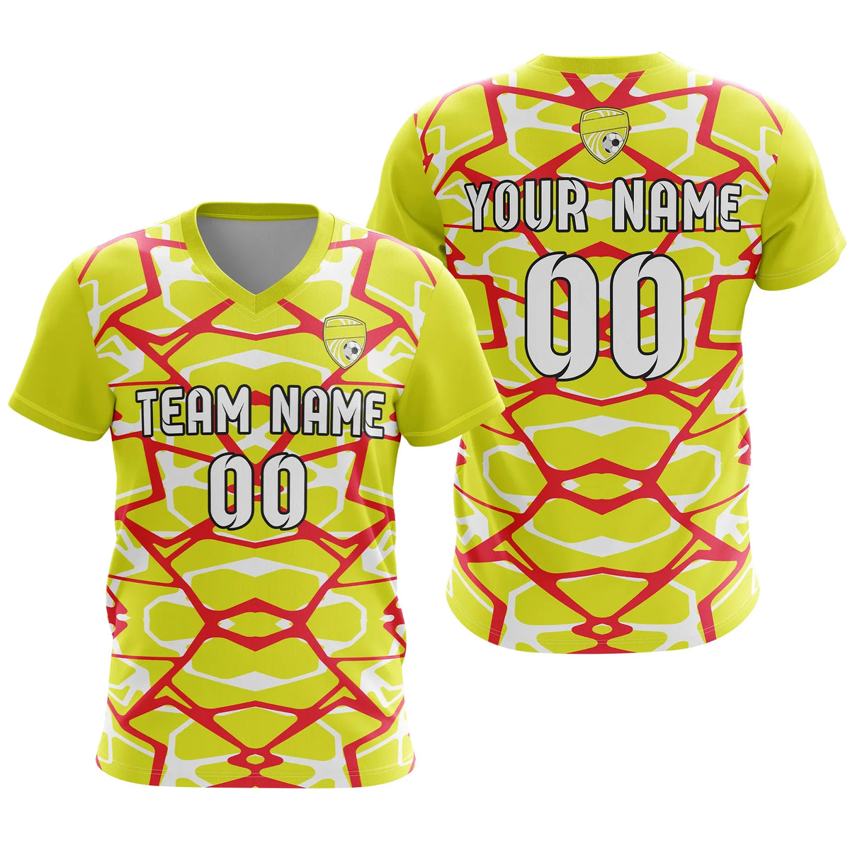 Custom V-Full Pattern D5 Soccer Jersey Personalized Football Uniform with Name & Number