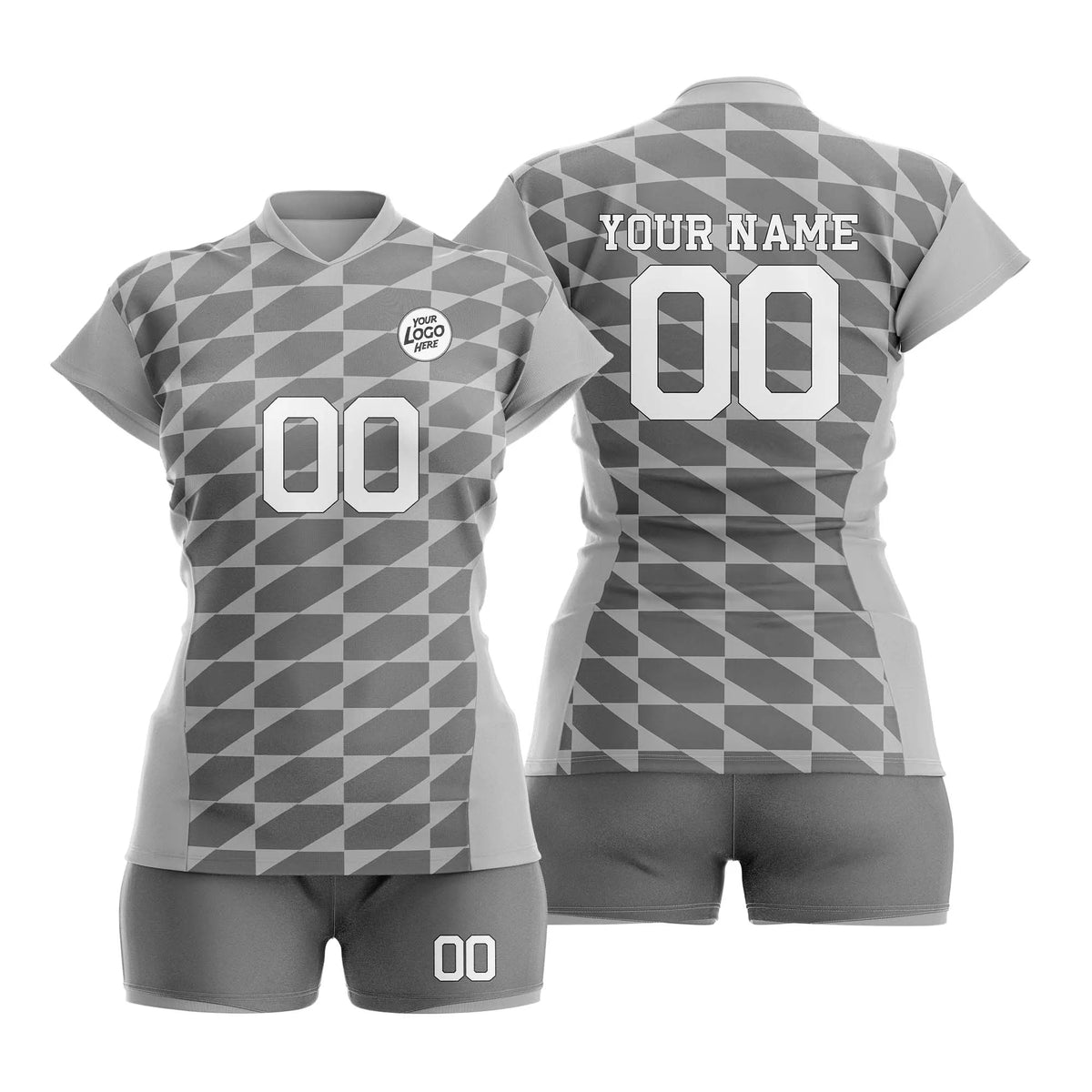 Custom Personalized D1 Full Pattern Volleyball Jersey with Name, Number & Team Logo