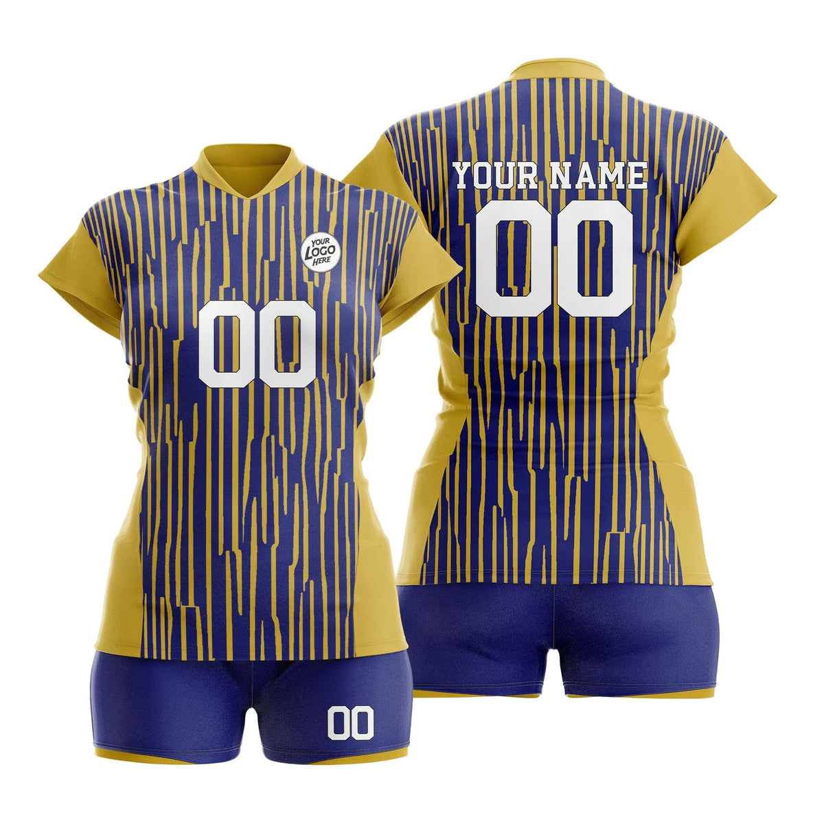 Custom Personalized D1 Strip Fashion Volleyball Jersey with Name, Number & Team Logo