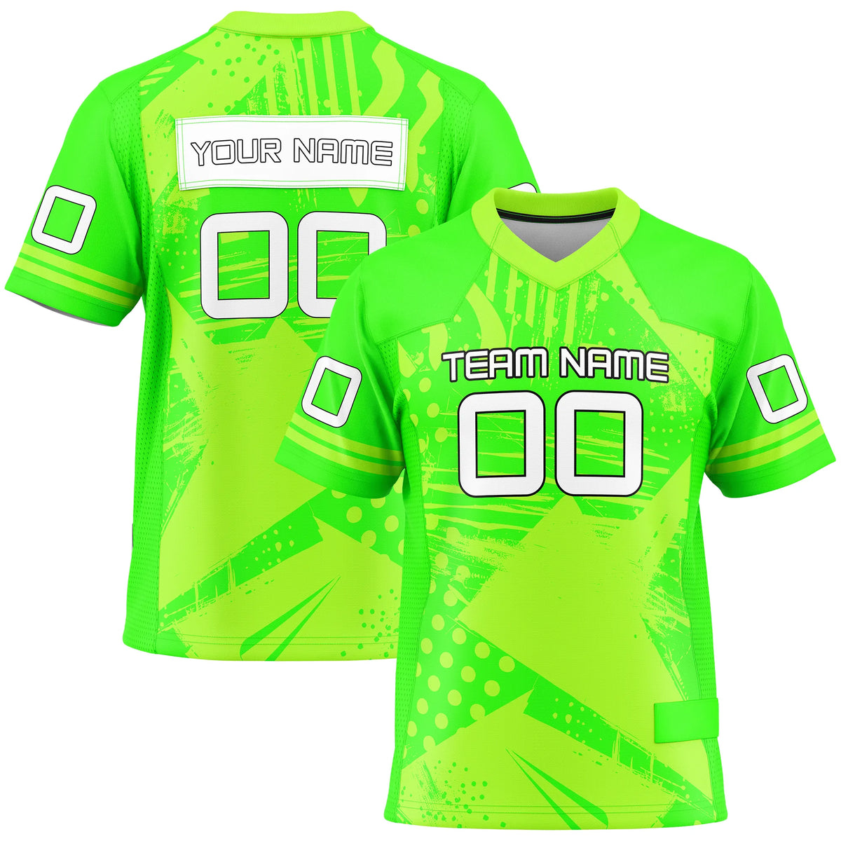 Custom Personalized D2 Graffiti Fashion Flag Football Jersey with Name, Number & Team Logo