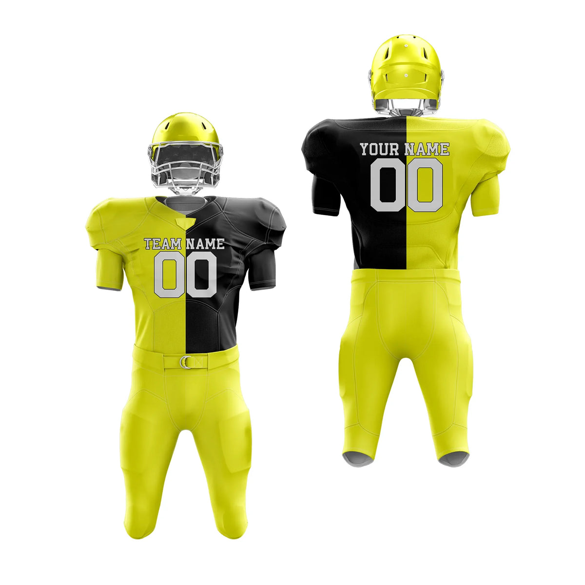 Custom Personalized D1 Split Fashion American Football Jersey with Name, Number & Team Logo