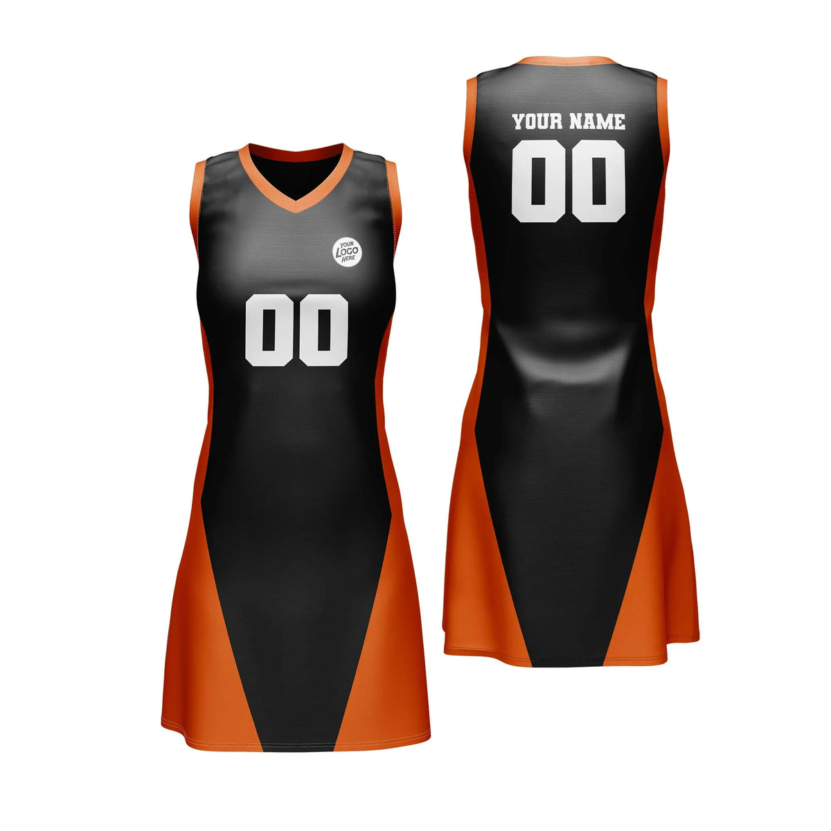 Custom Personalized D3 Split Fashion Netball Jersey with Name, Number & Team Logo