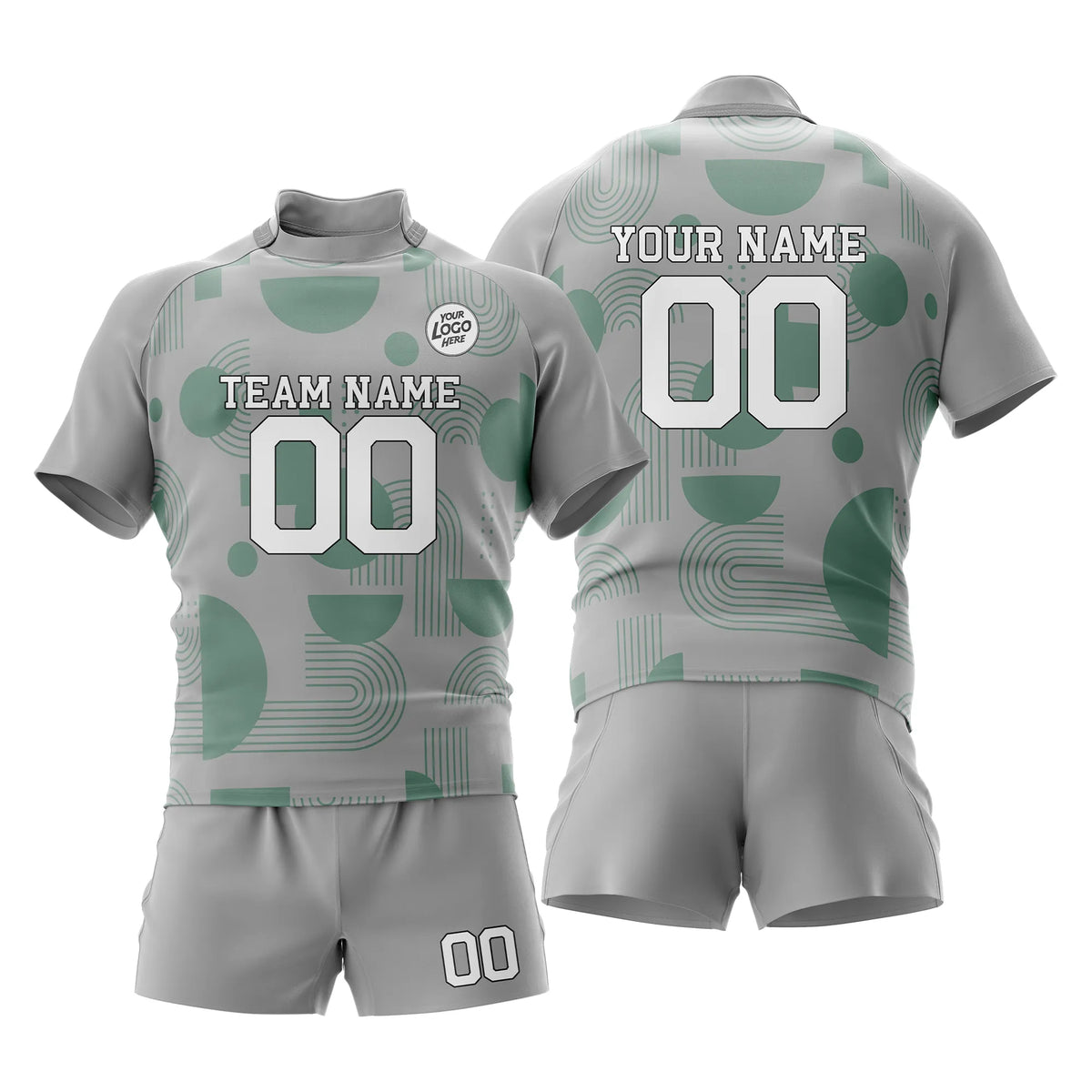Custom Personalized D2 Retro Fashion Rugby Jersey with Name, Number & Team Logo