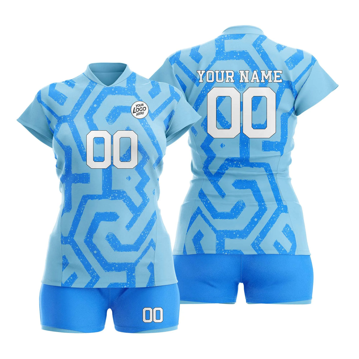 Custom Personalized D2 Graffiti Pattern Volleyball Jersey with Name, Number & Team Logo