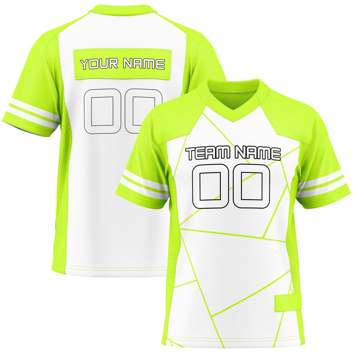Custom Personalized D3 Color Block Flag Football Jersey with Name, Number & Team Logo