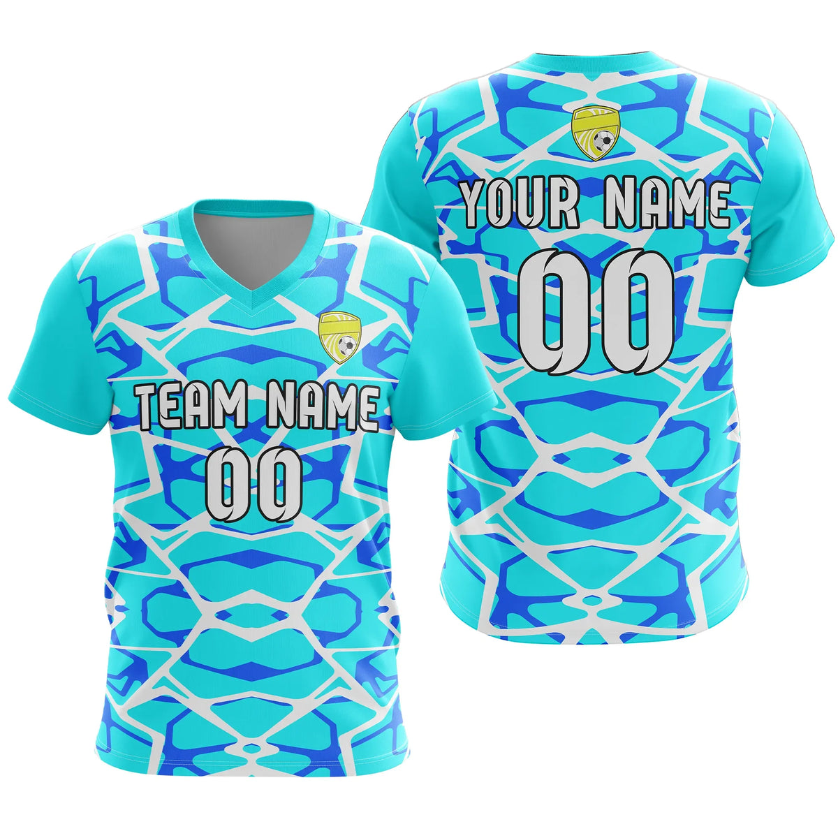 Custom V-Full Pattern D5 Soccer Jersey Personalized Football Uniform with Name &amp; Number