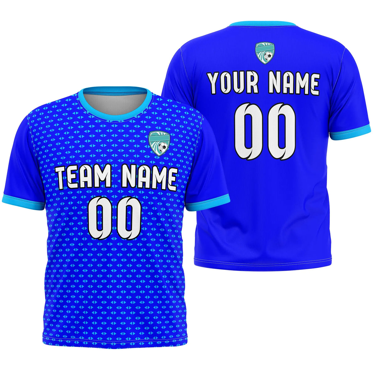 Custom Abstract Pattern D2 Soccer Jersey Personalized Football Uniform with Name & Number