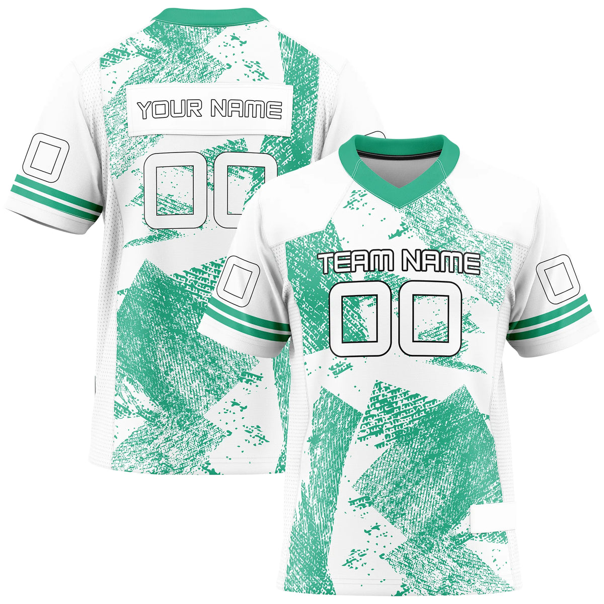 Custom Personalized D4 Graffiti Fashion Flag Football Jersey with Name, Number & Team Logo