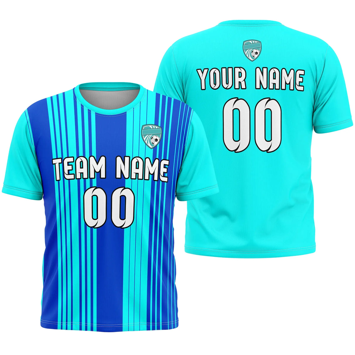Custom Strip Fashion D3 Soccer Jersey Personalized Football Uniform with Name &amp; Number