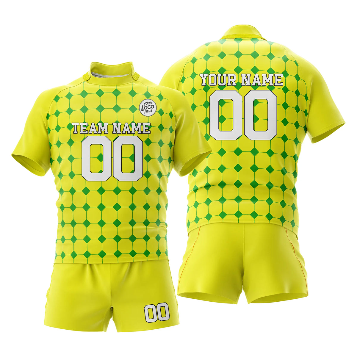Custom Personalized D4 Retro Fashion Rugby Jersey with Name, Number & Team Logo